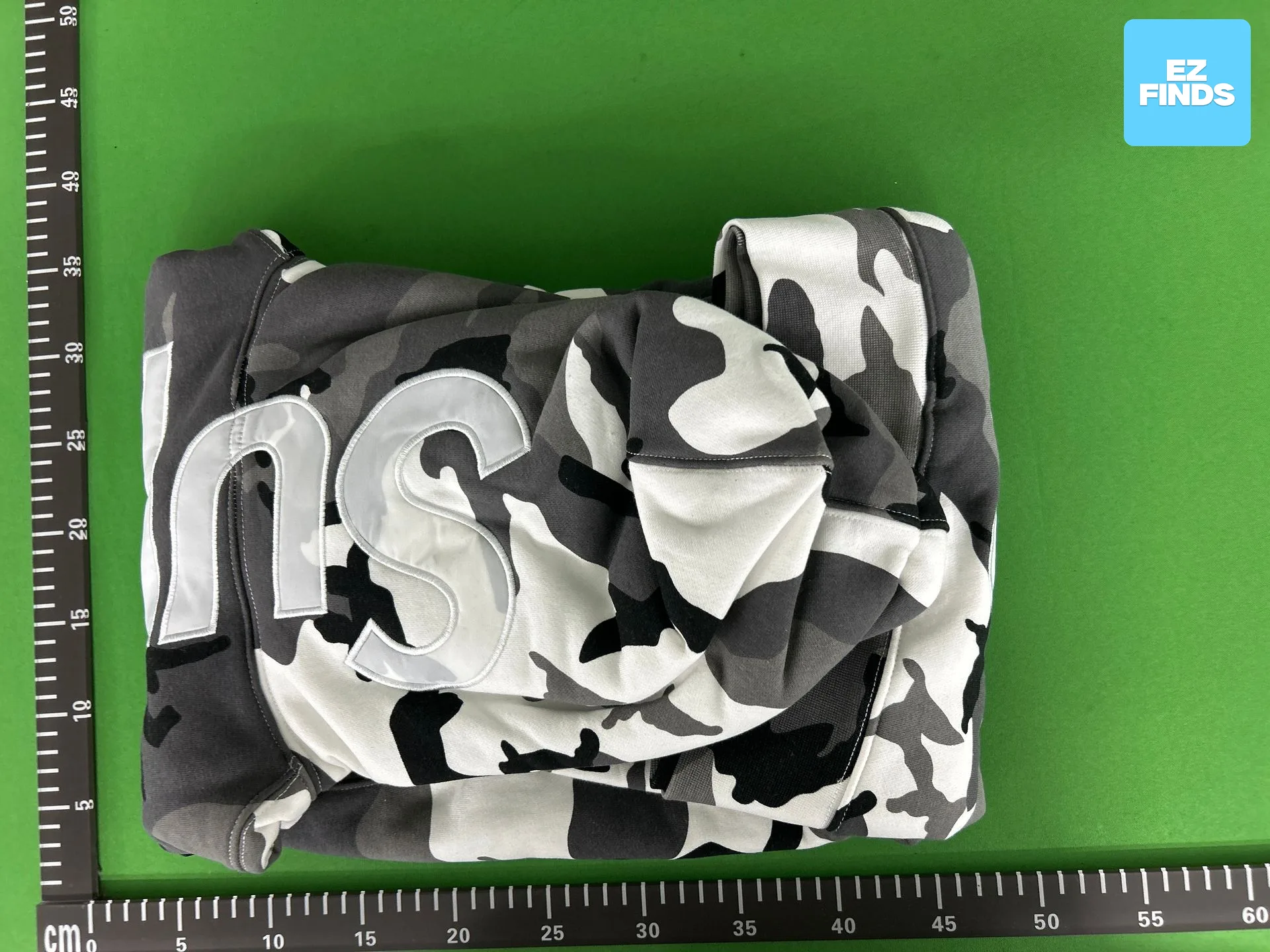 Black and White Camouflage Big Logo Sweatshirt QC