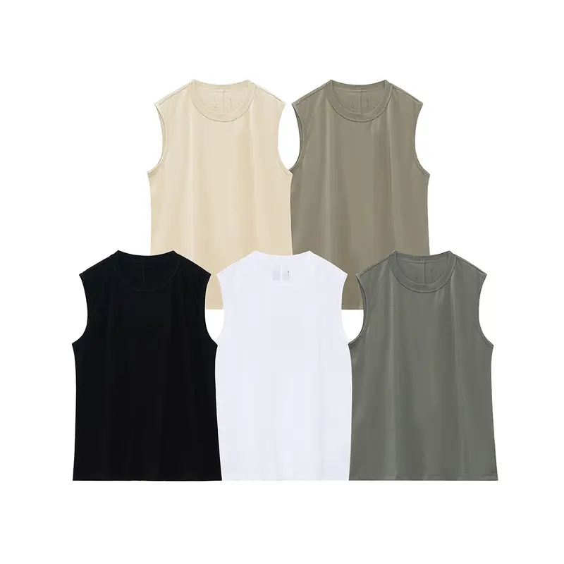 Fear of God Mainline Trendy Brand Summer High Street Casual Solid Color Loose Fog Sleeveless Tank Top Undershirt for Men