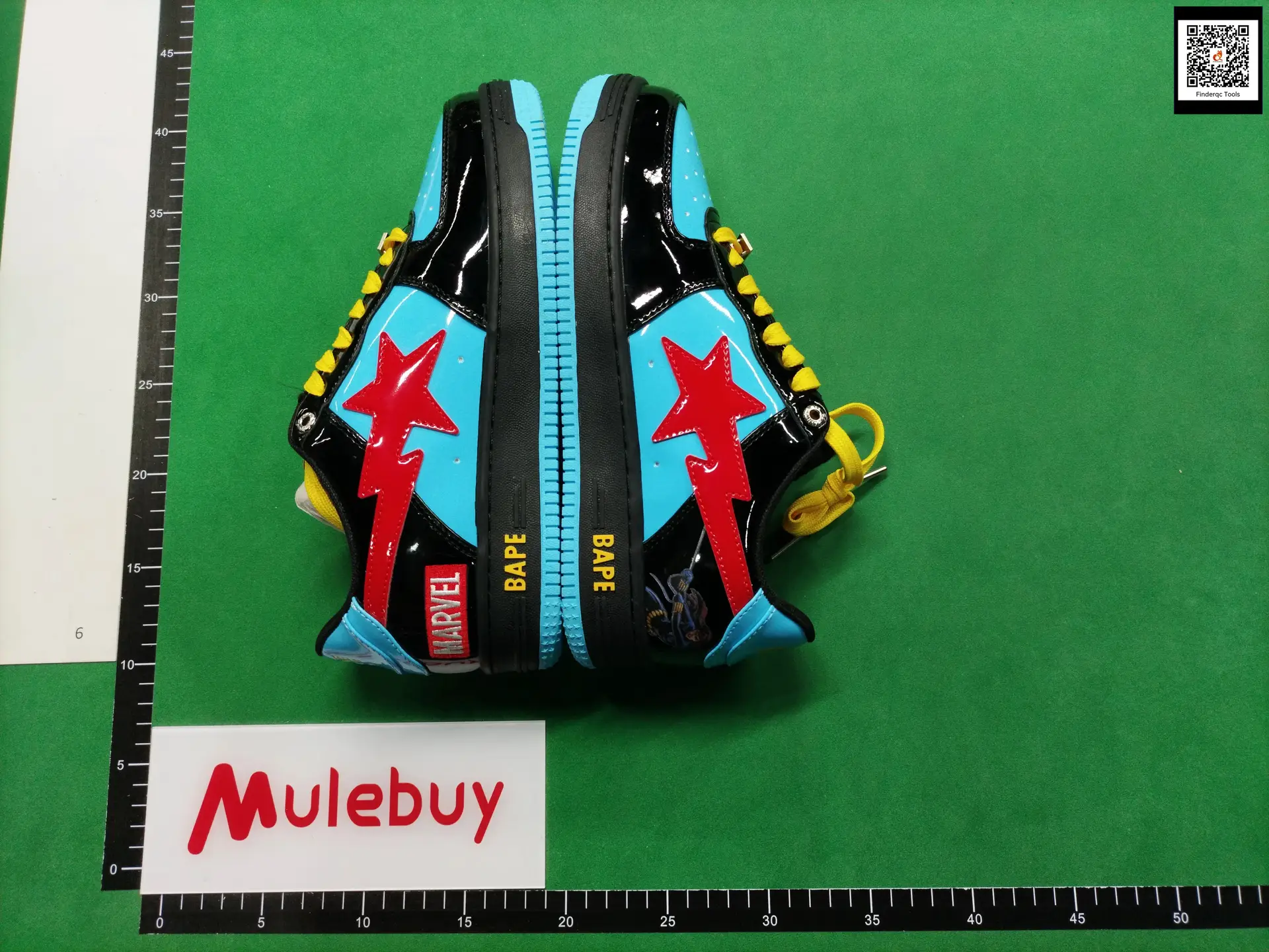 BAPE SK8 STA Marvel Black Light Blue