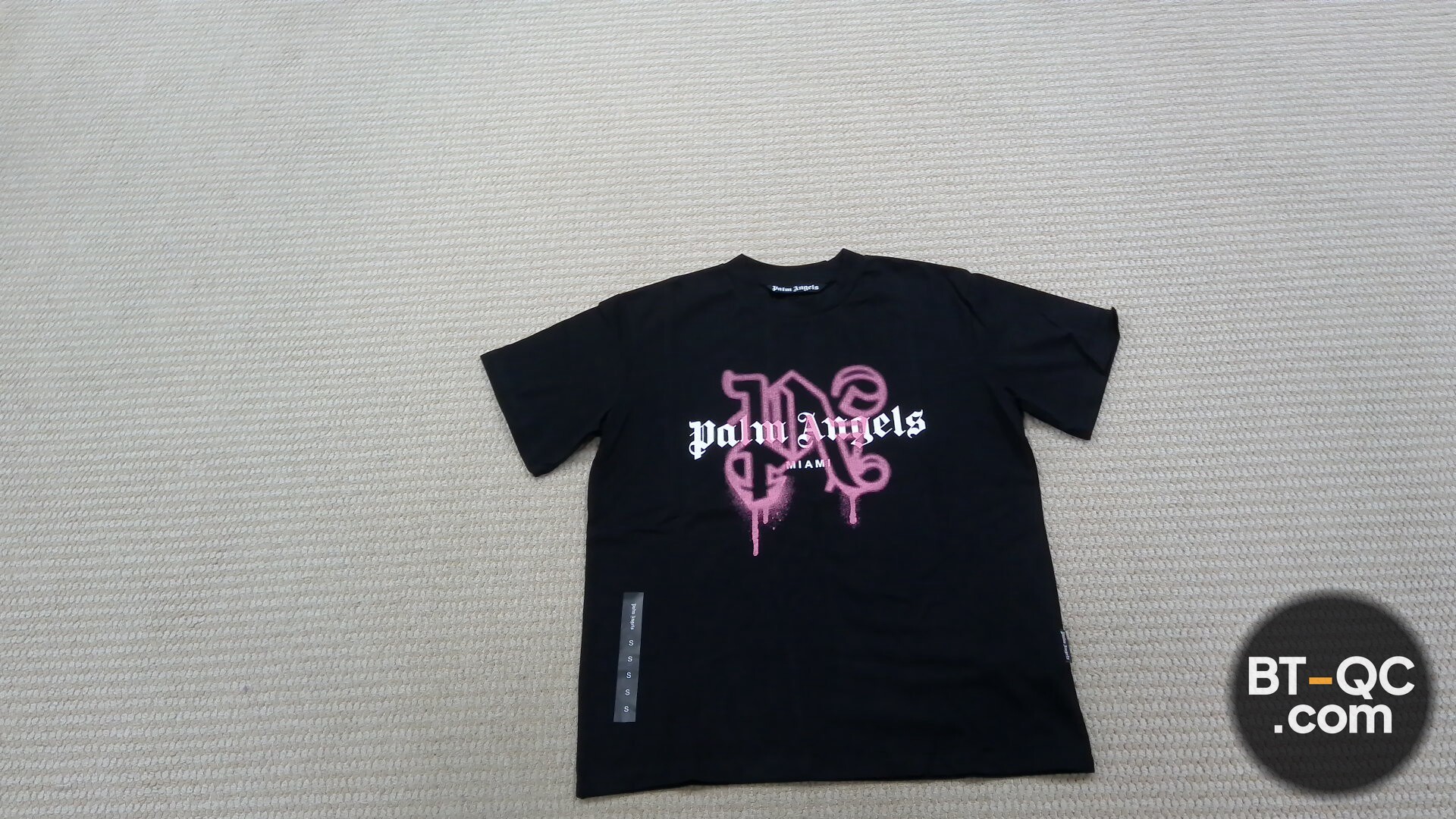 Palm Angels Spray Logo T-Shirt Black QC