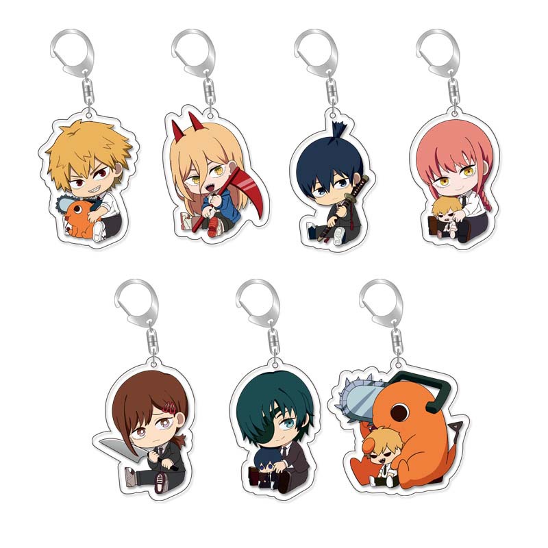 Chainsaw keychain Chainsaw Man Electric Maqi Mapa Varese acrylic pendant October new fan