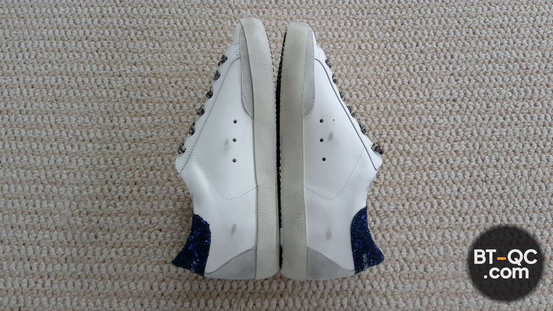 Golden Goose Superstar White Silver Metal Lettering Sneakers QC