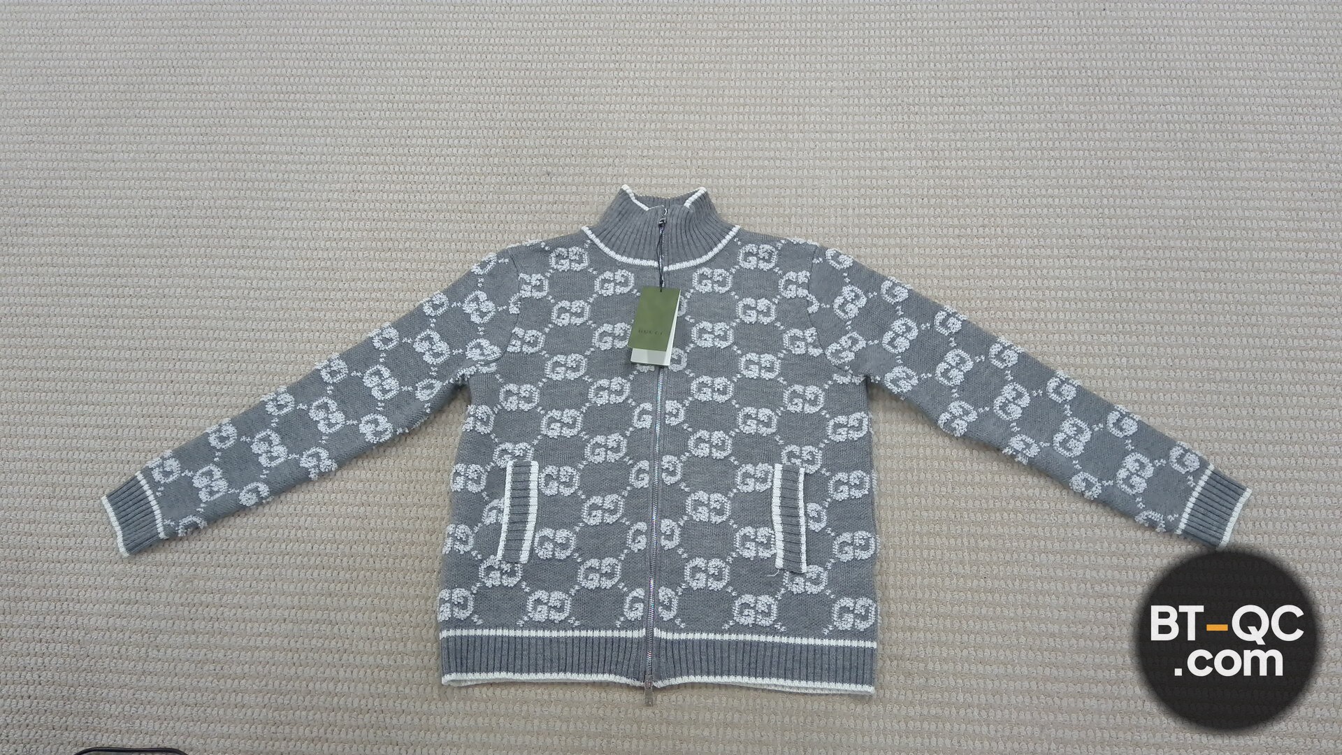 Gucci GG Monogram Zip-Up Sweater QC