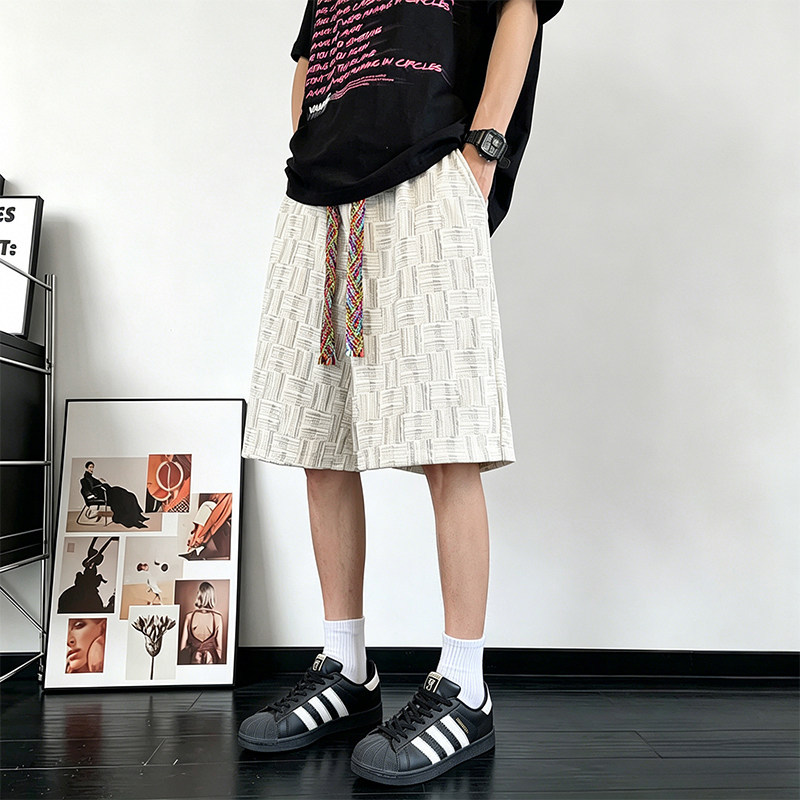 Men's American-Style Shorts 2026 Youth Summer Loose Straight Sports Casual Pants Men's Youth Knee-Length Shorts