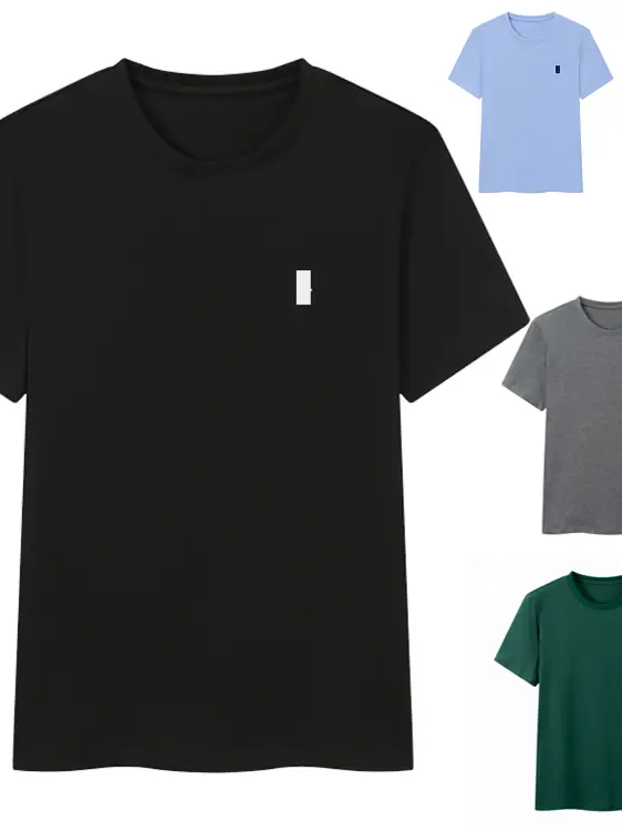 Pony Logo Men's Short-Sleeved T-Shirt Pure Cotton White Casual Bottoming Shirt Round Neck Loose Large Size T-Shirt Men's t Half-Sleeved Trbottomy
