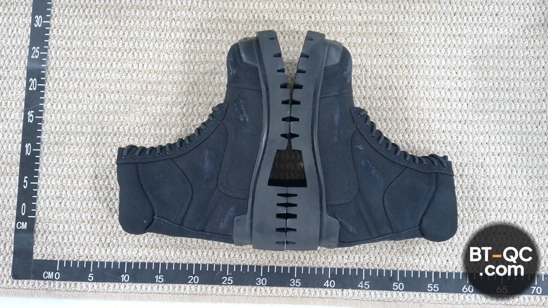Balenciaga Combat Strike Canvas Boots Black QC