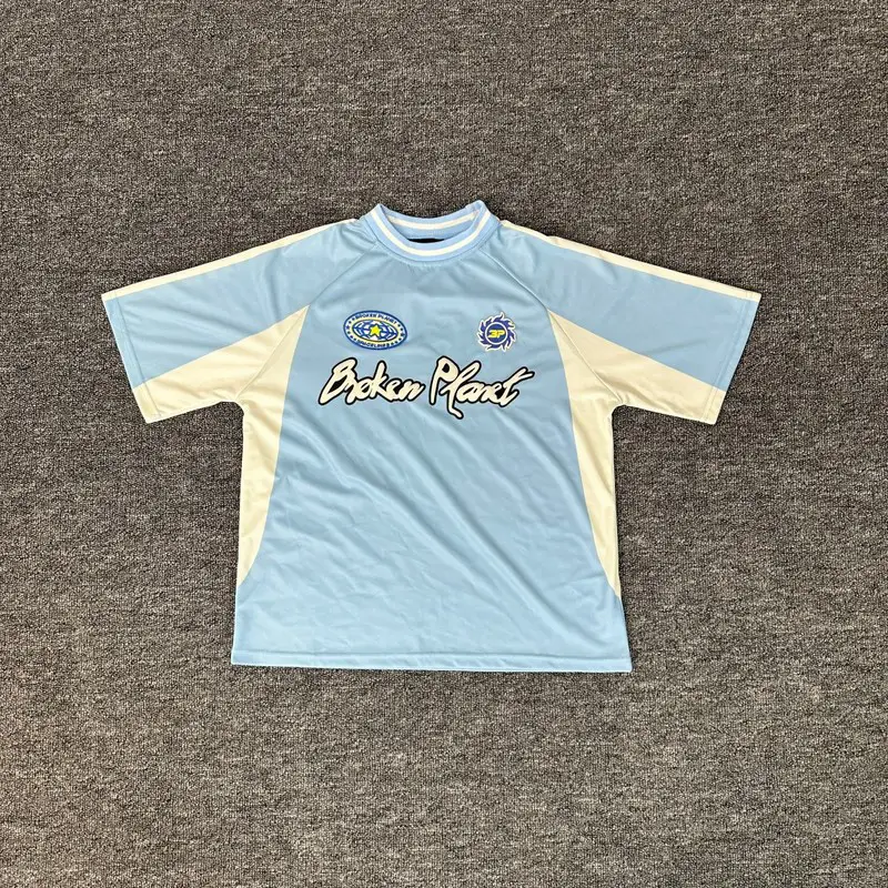 broken planet t shirt American high street tide brand summer sports casual color collision jersey short sleeve T-shirt