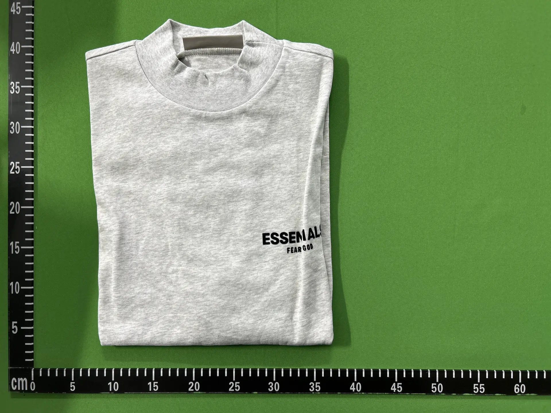 2022Ss Long-Sleeved T-Shirt Black Flocked Letters Fog Multi-Thread Essentials Sweatshirt Trendy Brand Cross-Border Hot Sale