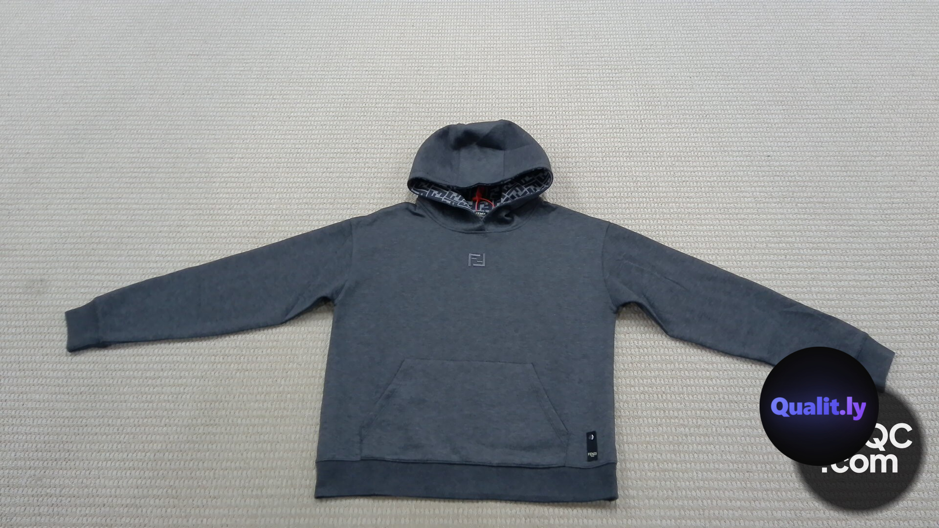 Fendi Roma FY0894 AN1U Grey Hoodie QC