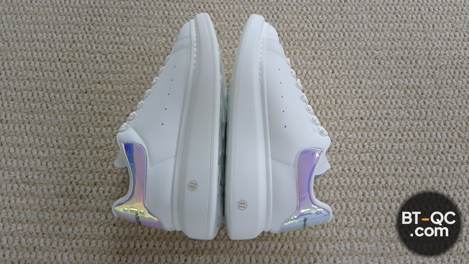 Alexander McQueen Oversized Sneaker White Iridescent QC