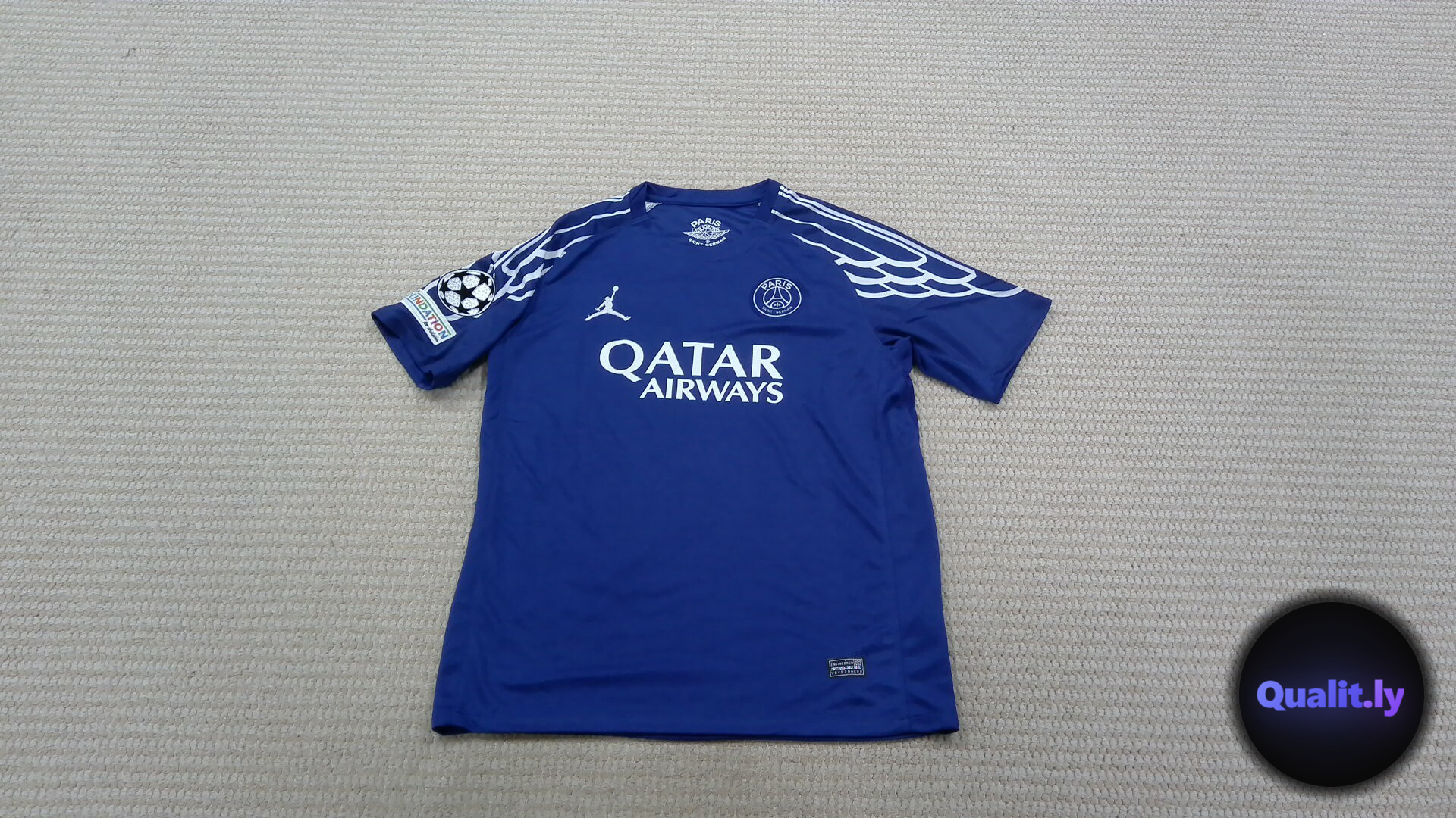Paris Saint-Germain Jordan Dri-Fit Soccer Jersey D.DOUÉ 14 QC