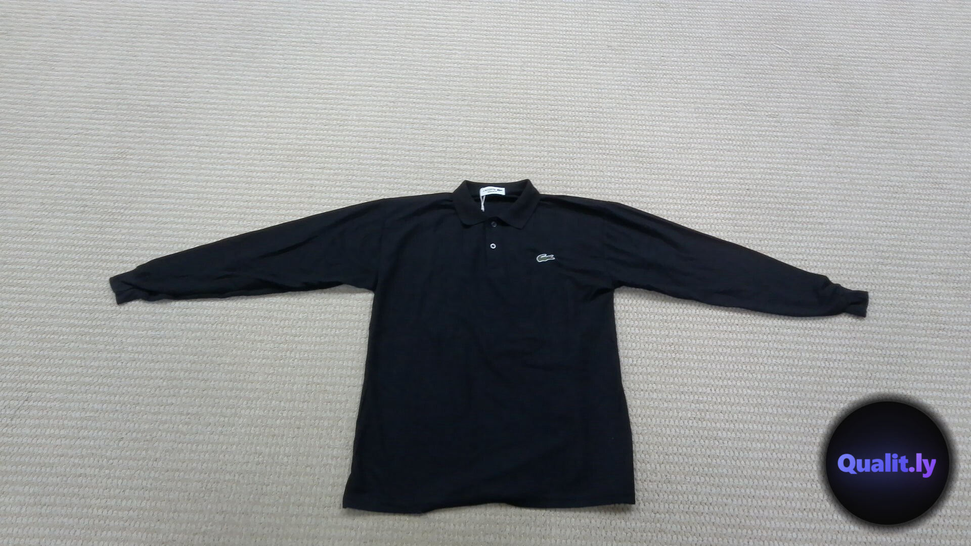 Lacoste Regular Fit Long Sleeve Polo Shirt Black QC