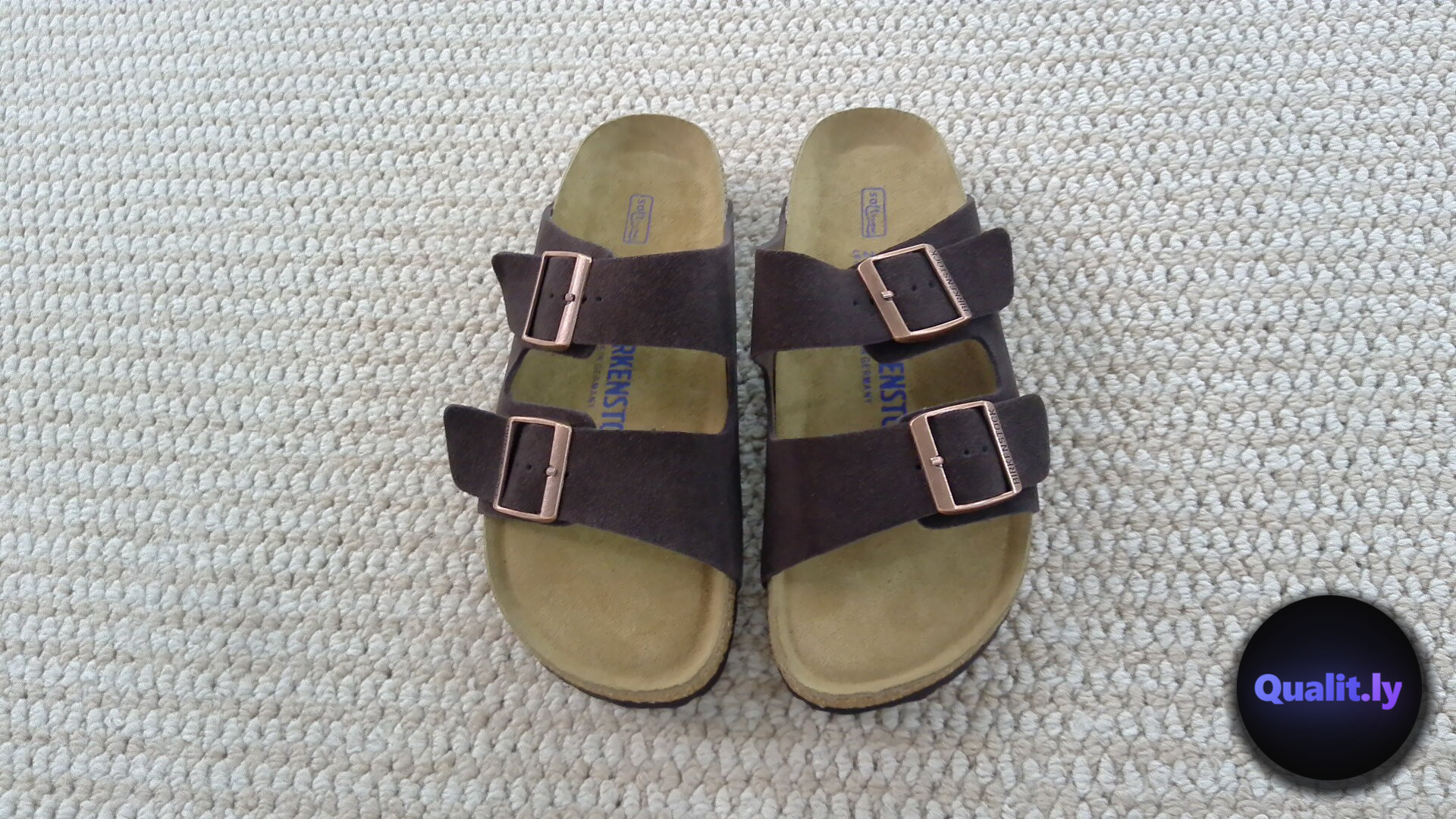 Birkenstock Arizona Soft Footbed Dark Brown Suede Sandals QC