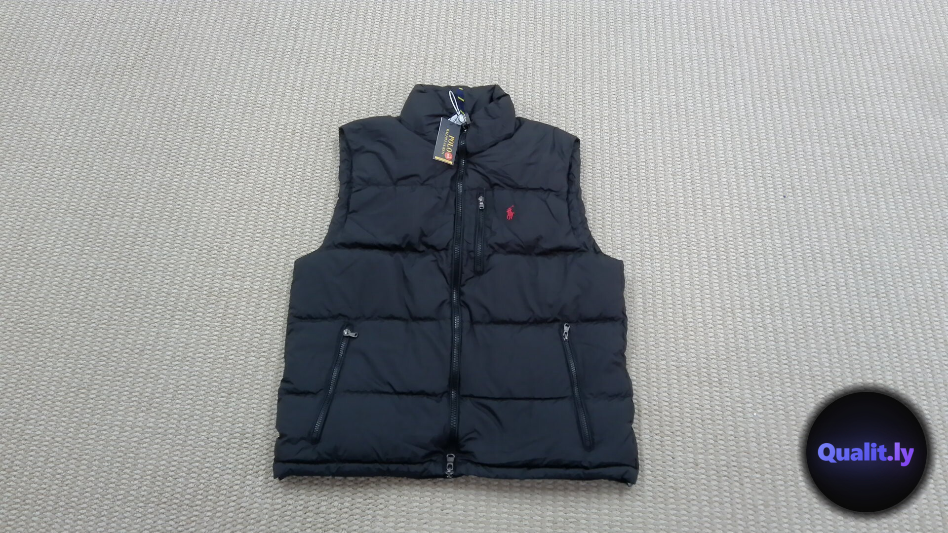 Ralph Lauren Black Puffer Vest QC