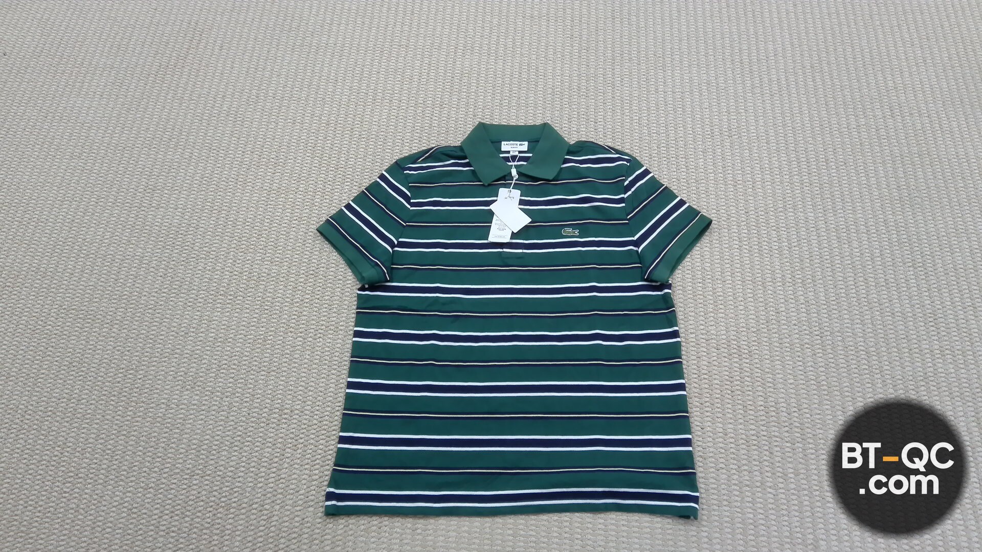 Lacoste Slim Fit Striped Polo Shirt QC