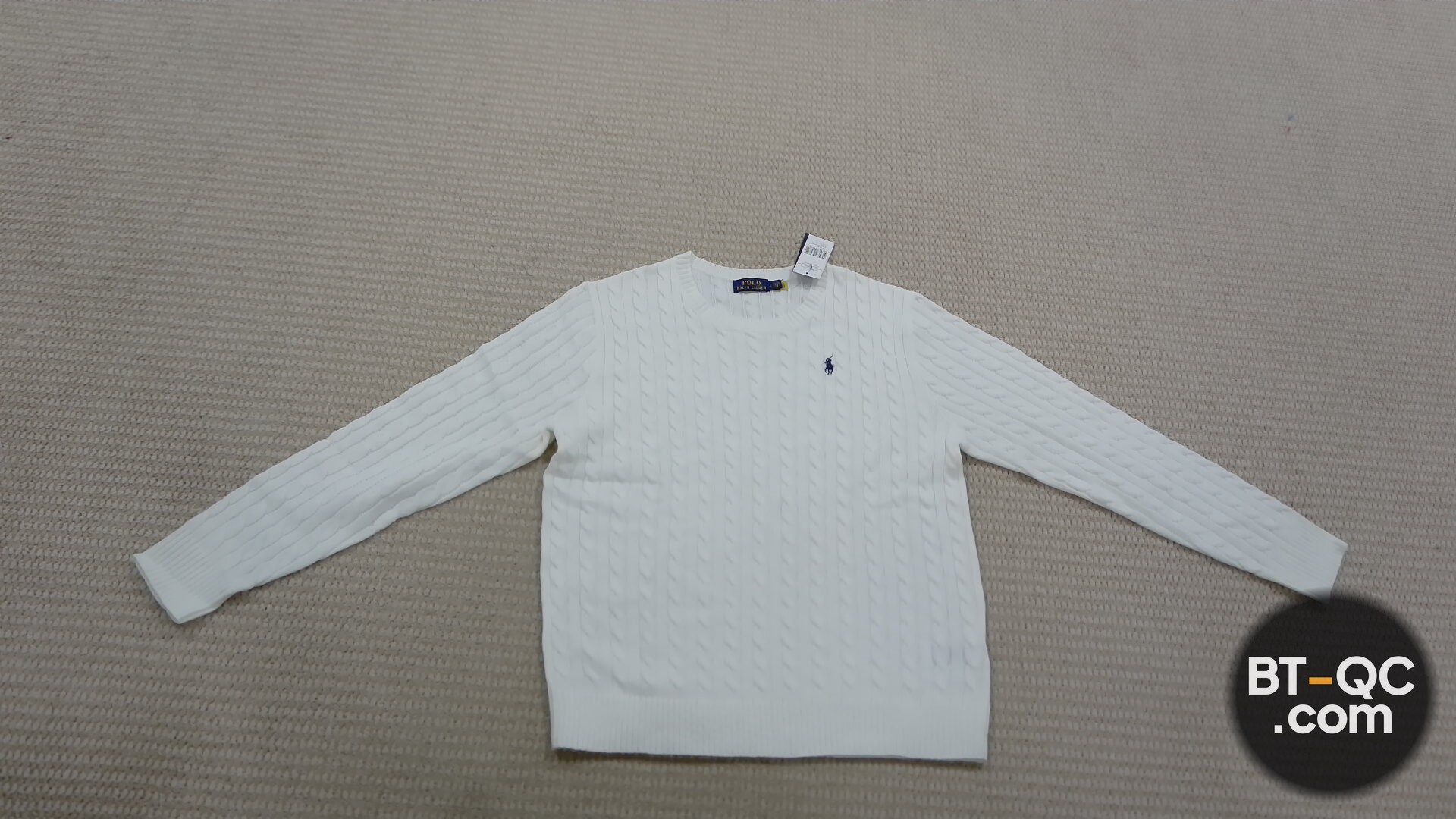Ralph Lauren Cable Knit Sweater White QC