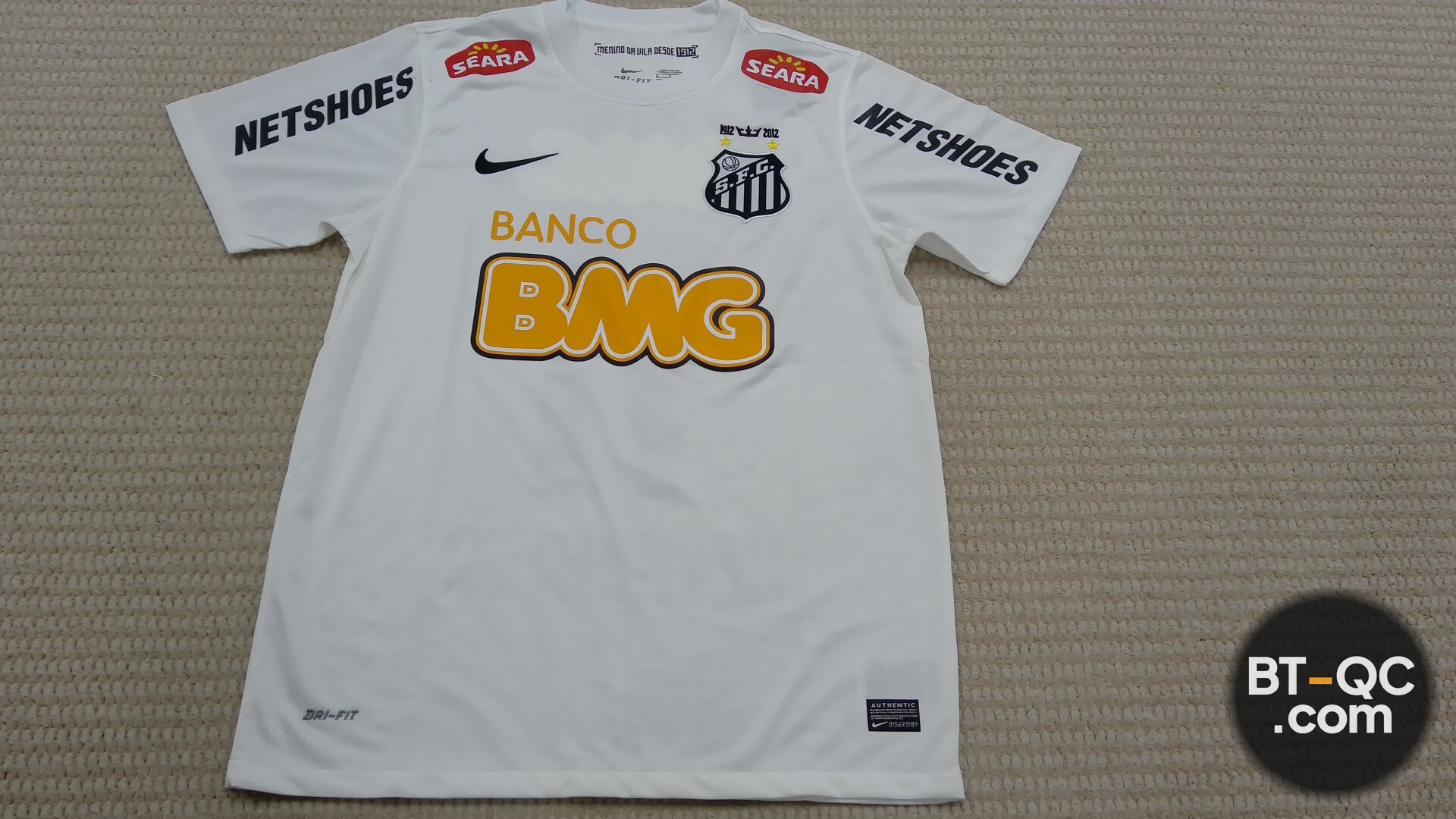 Nike Neymar Jr Santos FC Soccer Jersey White QC