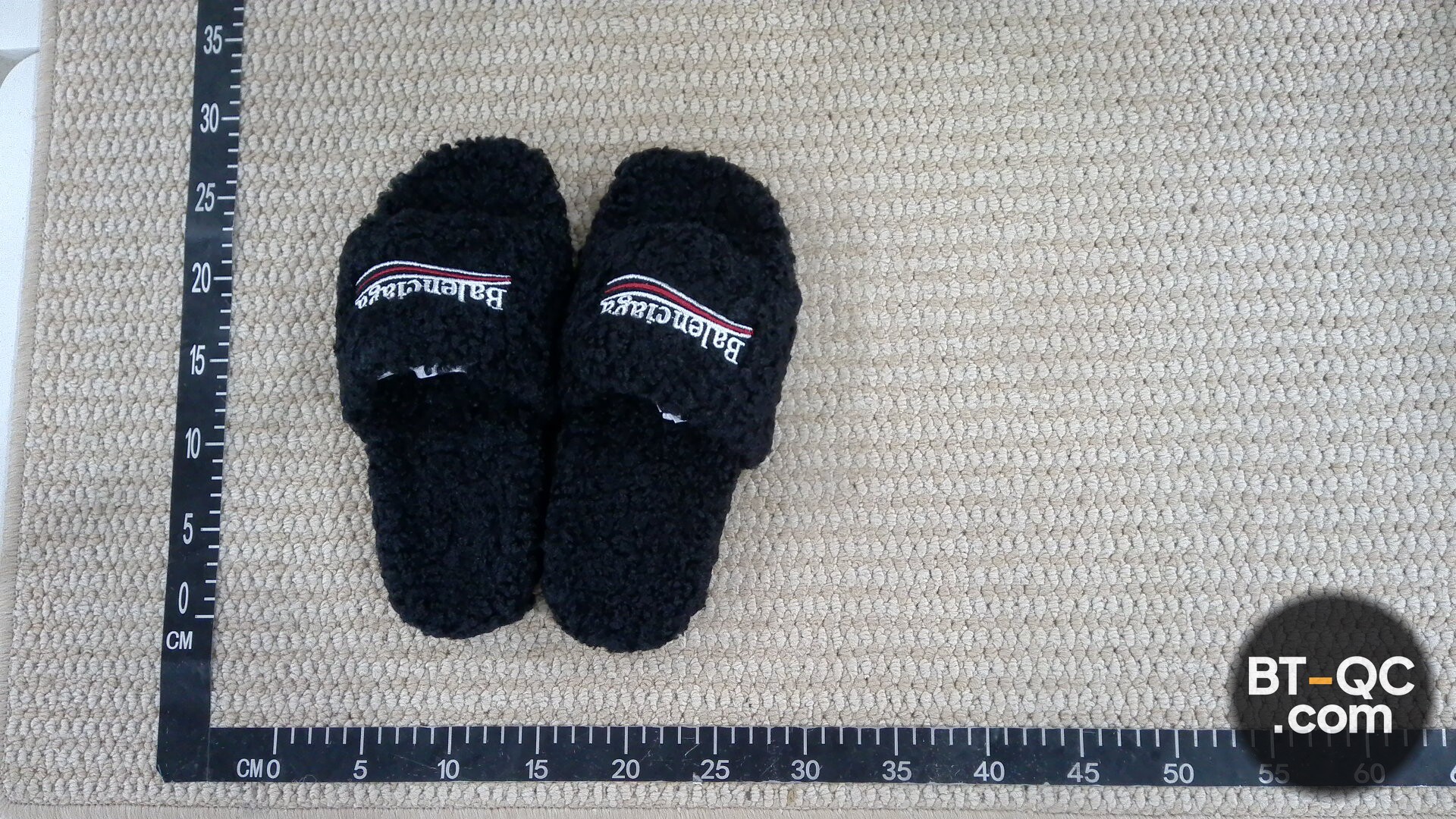 Balenciaga Tess S Gomma Black Slippers QC