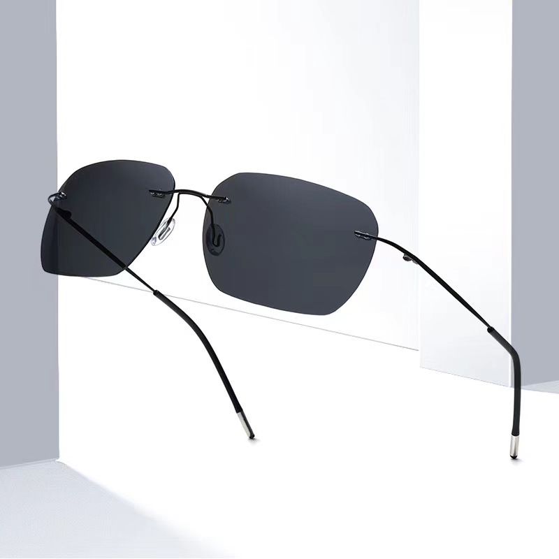 Super Elastic Frameless Cut Edge Sunglasses for Male Drivers Driving Anti-ultraviolet Driving Glasses Anti-sunlight Explosion-proof Glasses