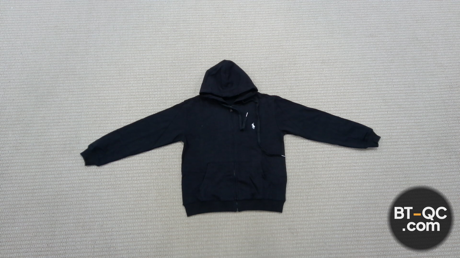 Ralph Lauren Custom Fit Black Hoodie QC