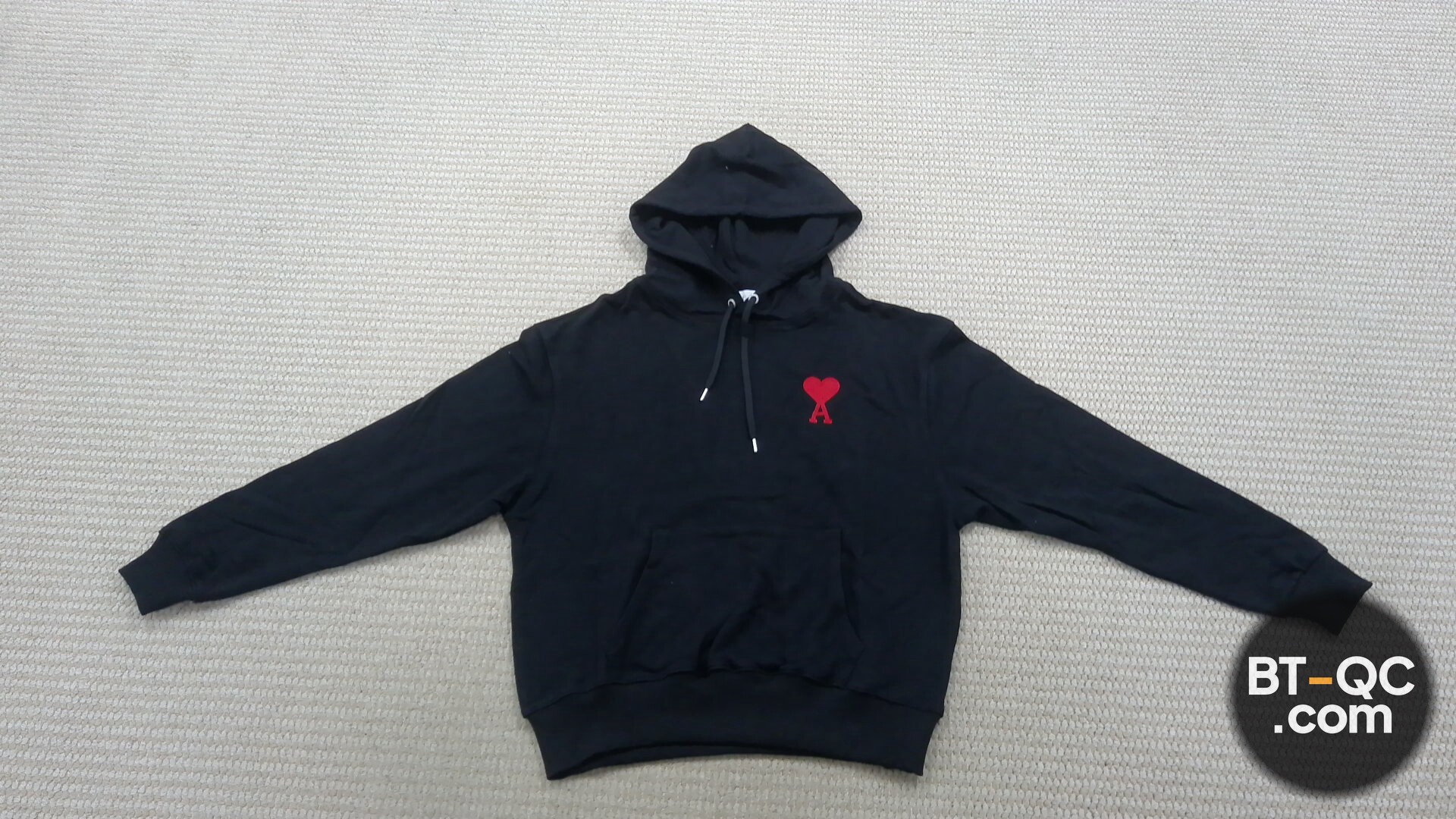 Ami Alexandre Mattiussi Black Heart Logo Hoodie QC
