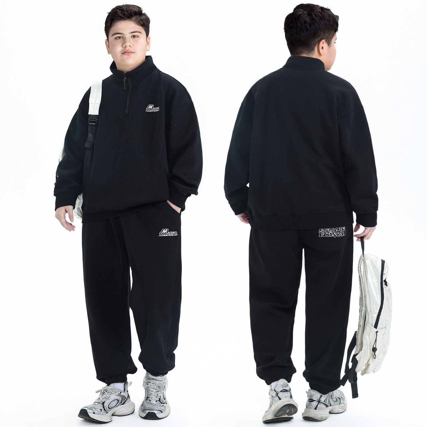 Plus-Size Boys' Spring Outfit Set, 2026 New Spring and Autumn Style, Large Children's Sweatshirt and Sportswear Two-Piece Set