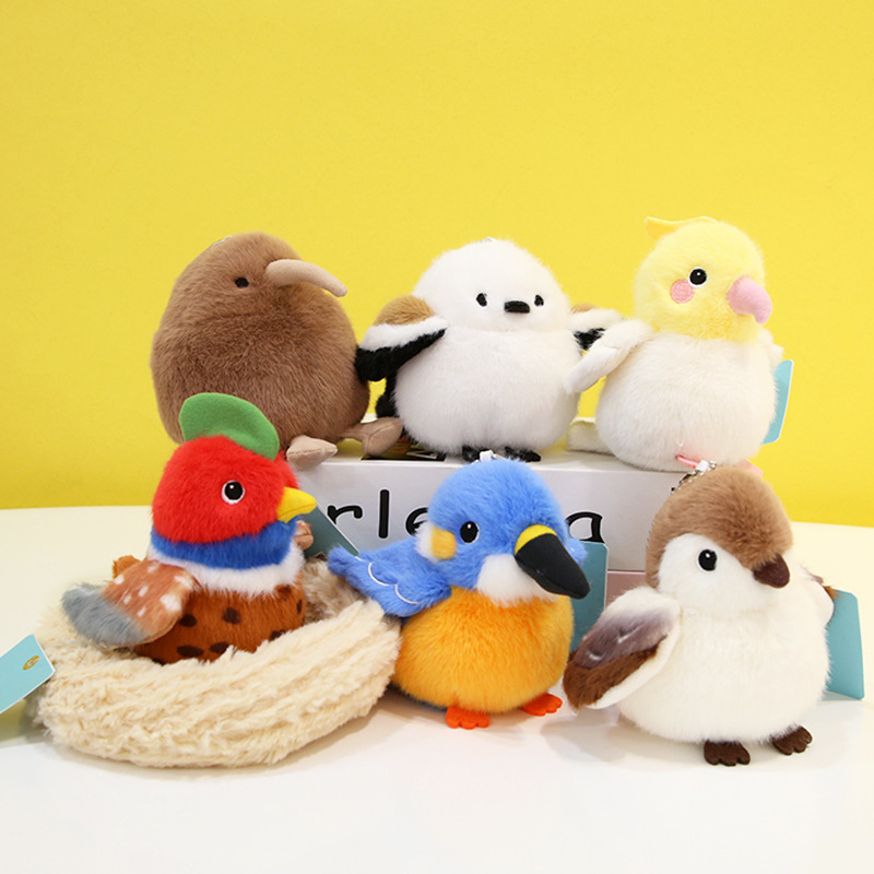 Bird Series Sparrow Bird Xuan Feng Parrot Bird Nest Tit Doll Pendant Cute Cartoon Chick Soft Cute