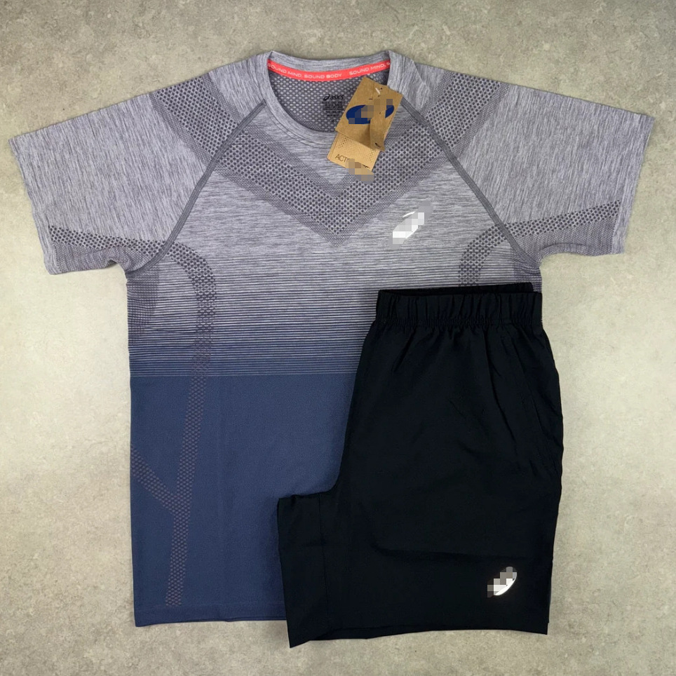 2026 New Sports Suit Men's Quick-Drying Loose Running Clothes Fitness Clothes Short-Sleeved T-Shirt Men's Casual Sportswear