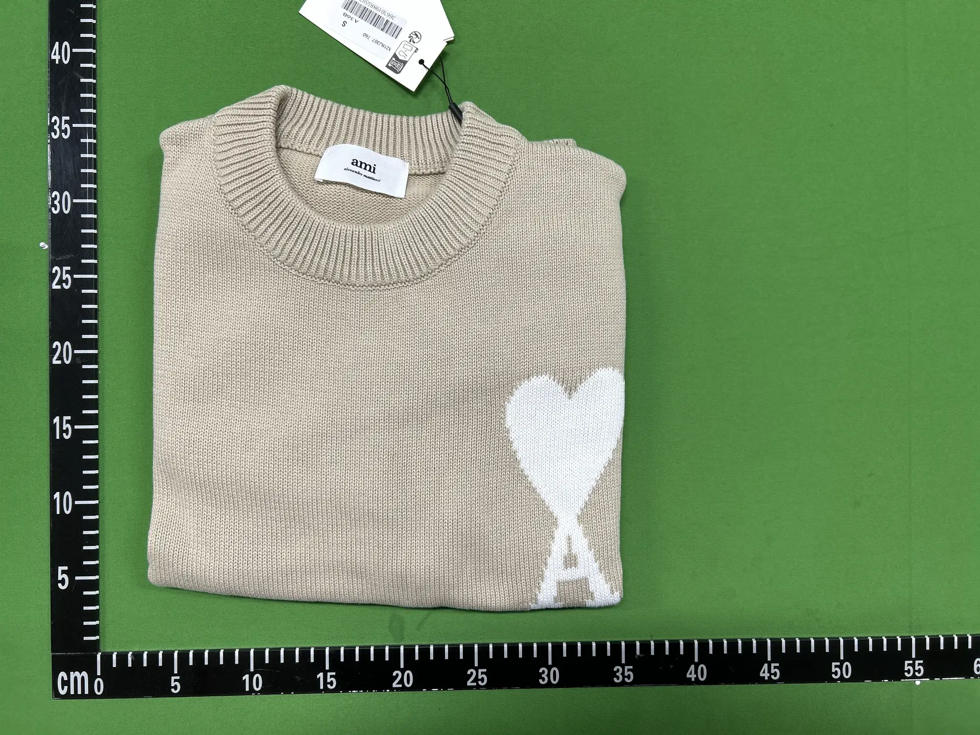 AMI Alexandre Mattiussi Crewneck Sweater Beige