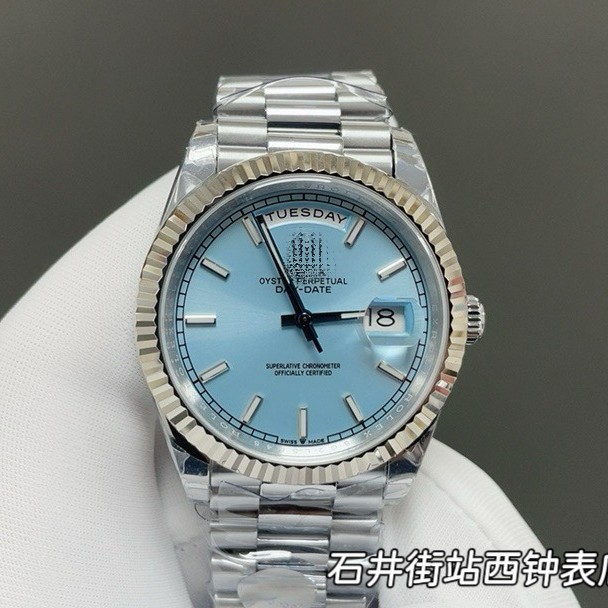 Independent Brand Automatic Ice Blue Weekly Calendar Dual Calendar Diary Ew Black Ice Sugar 40 Couple Mechanical Watch Watch foto QC de 1688 en Qualit.ly