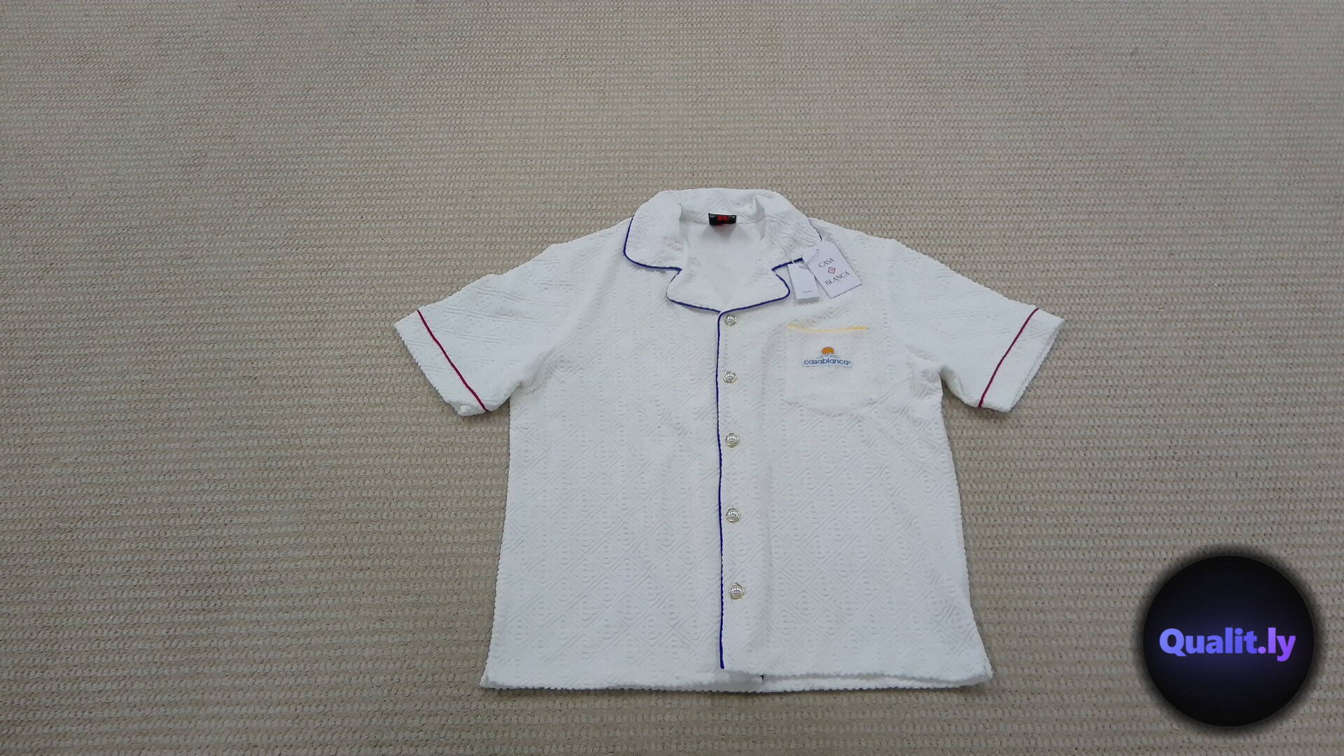 Casablanca Paris White Terry Cloth Shirt QC