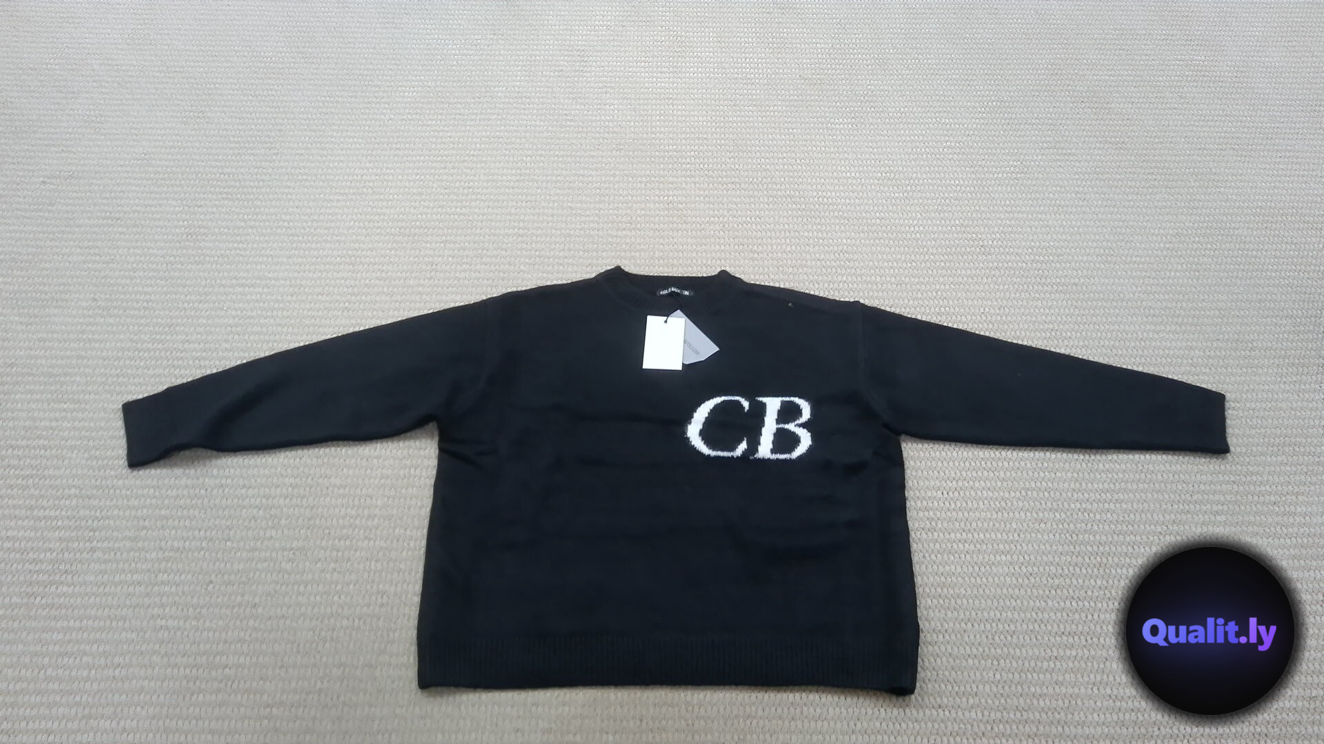 Cole Buxton CB Knit Sweater Black QC