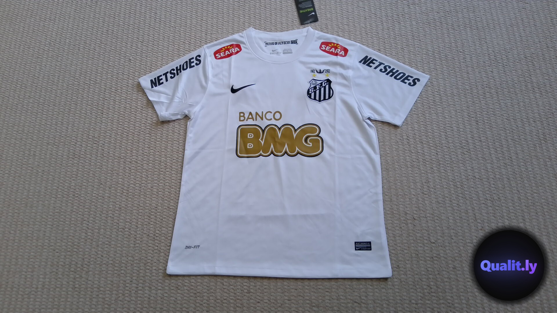 Santos FC Neymar Jr 11 Nike Dri-Fit Jersey QC