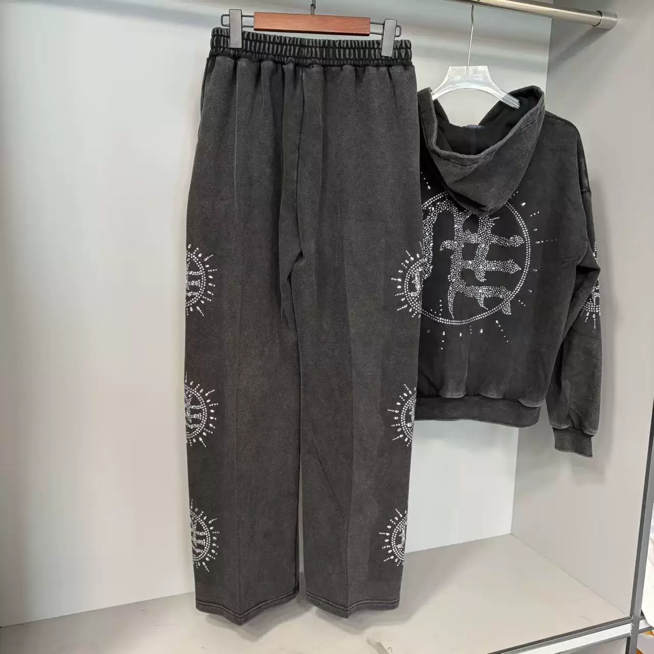Mixed Emotion 26ss new niche high street hot stamping retro unisex pants and sweatpants trend