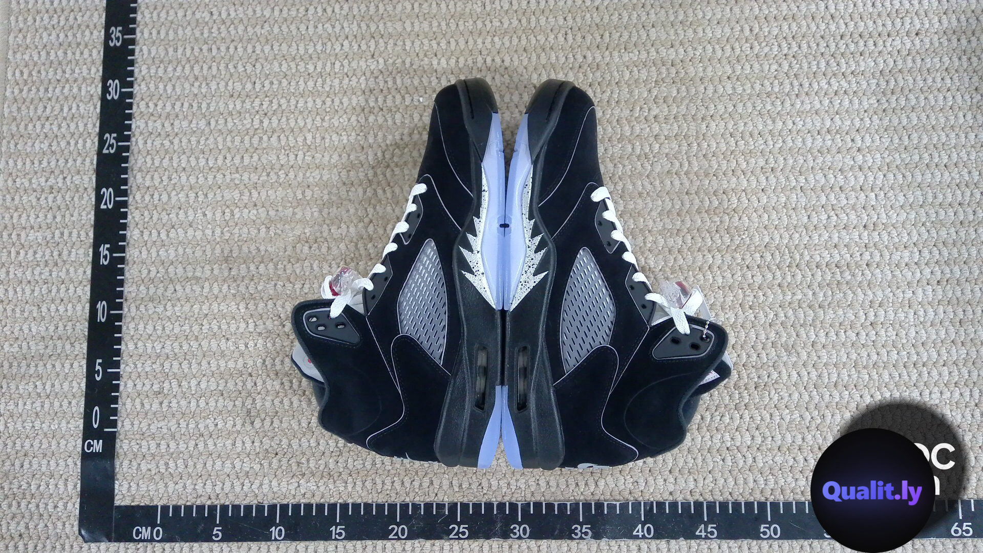 Nike Air Jordan 5 Retro OG Black White Metallic Silver QC