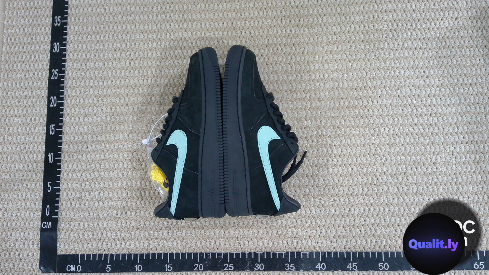 Nike Air Force 1 Low Black Mint Swoosh QC