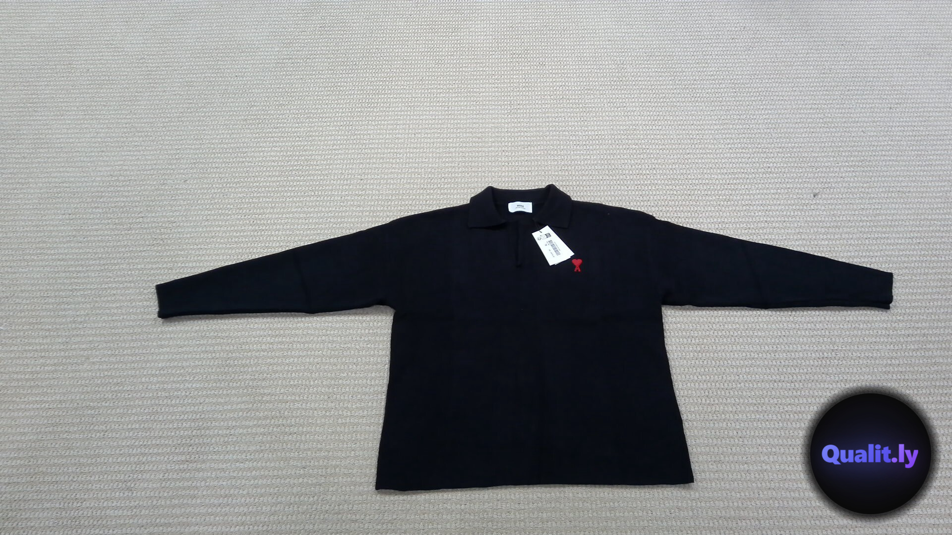 Ami Alexandre Mattiussi Black Polo Sweater QC