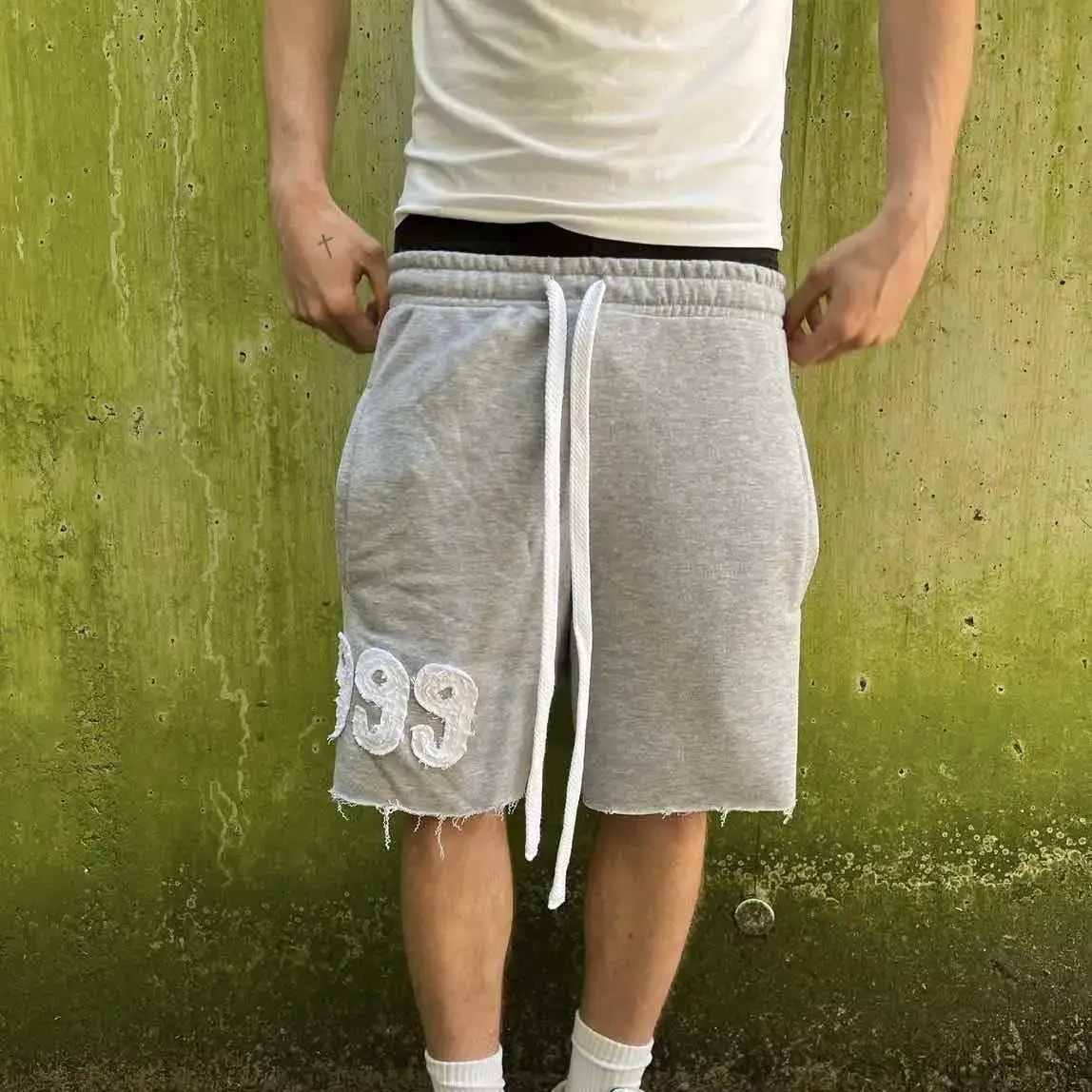 Grey Sweat Shorts with 199 Detail
