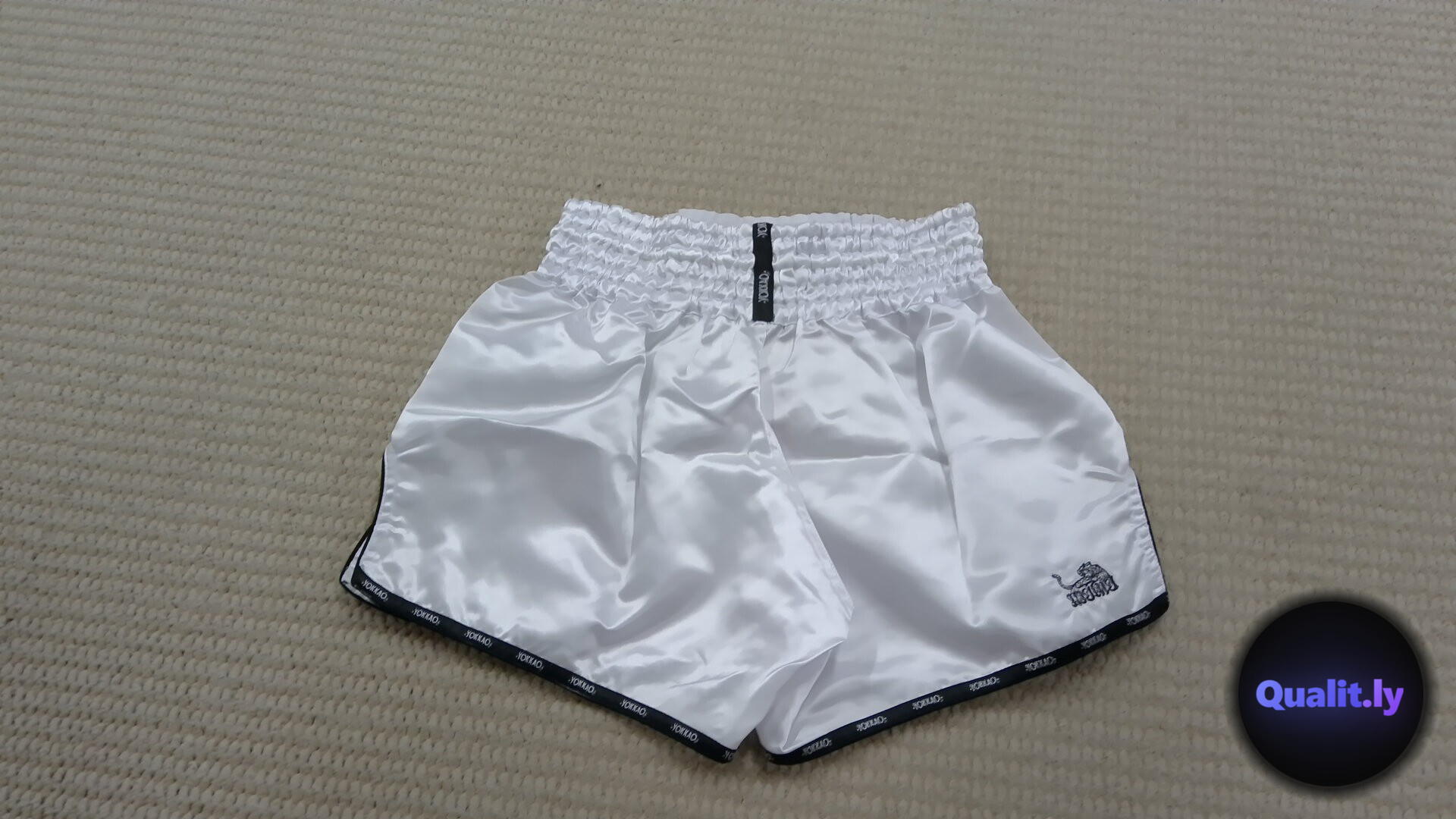 YOKKAO White Muay Thai Shorts QC