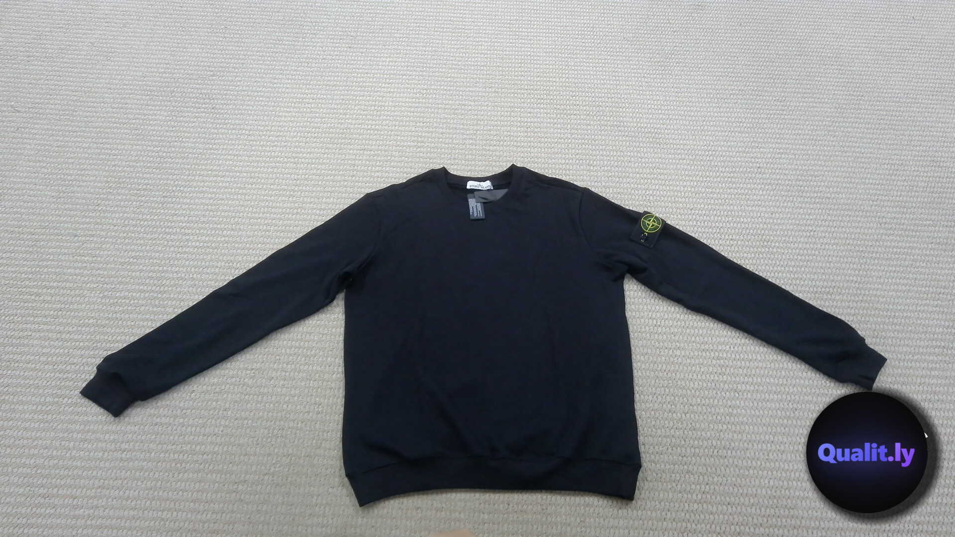 Stone Island Black Crewneck Sweater QC