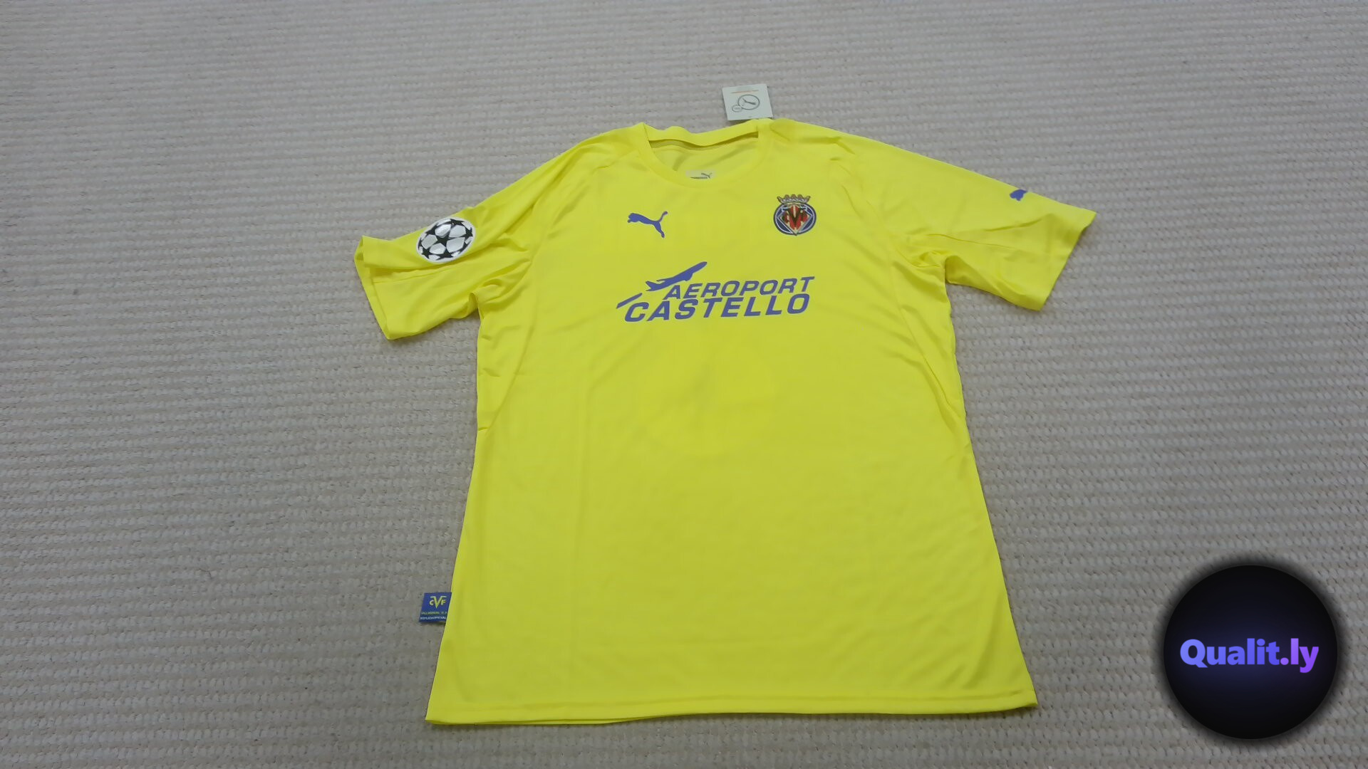 Puma Villarreal Riquelme 8 Yellow Replica Jersey QC