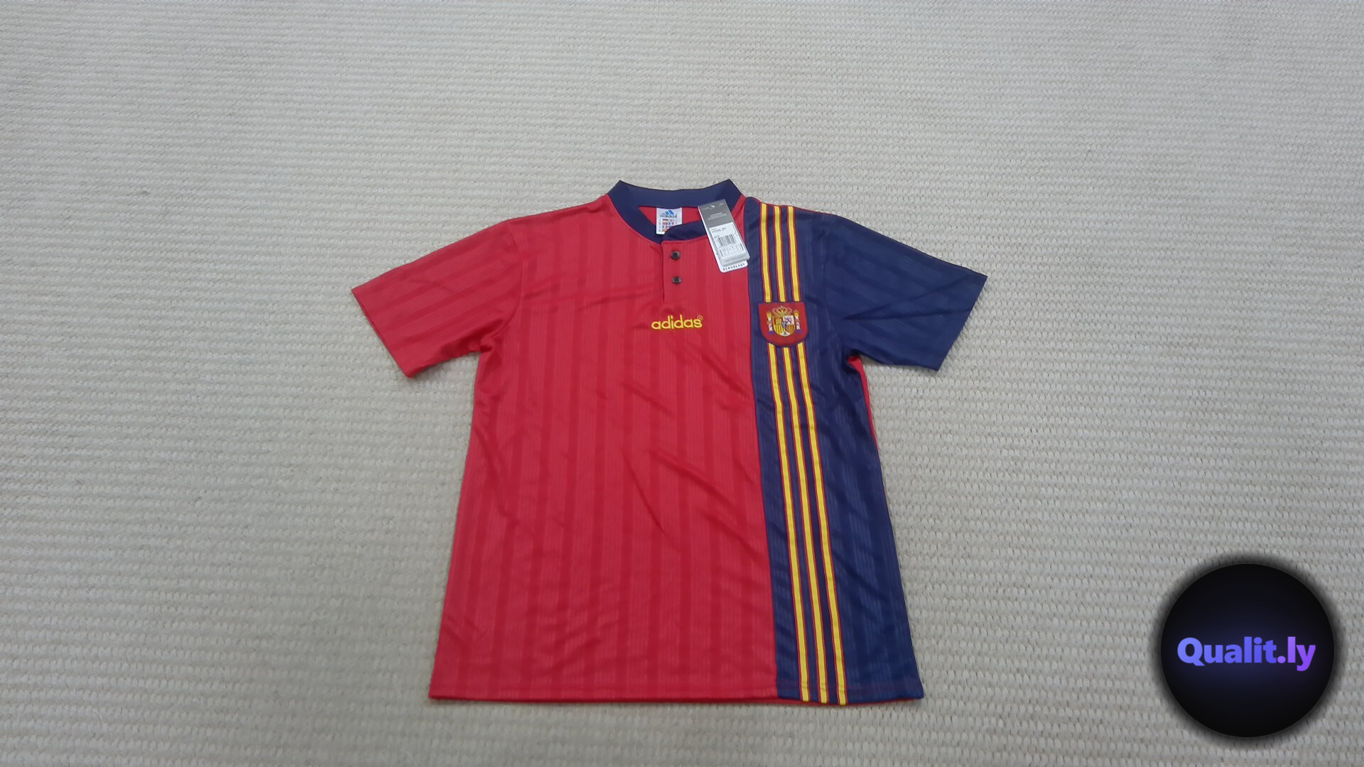 Adidas Spain Football Shirt Red Blue Yellow QC