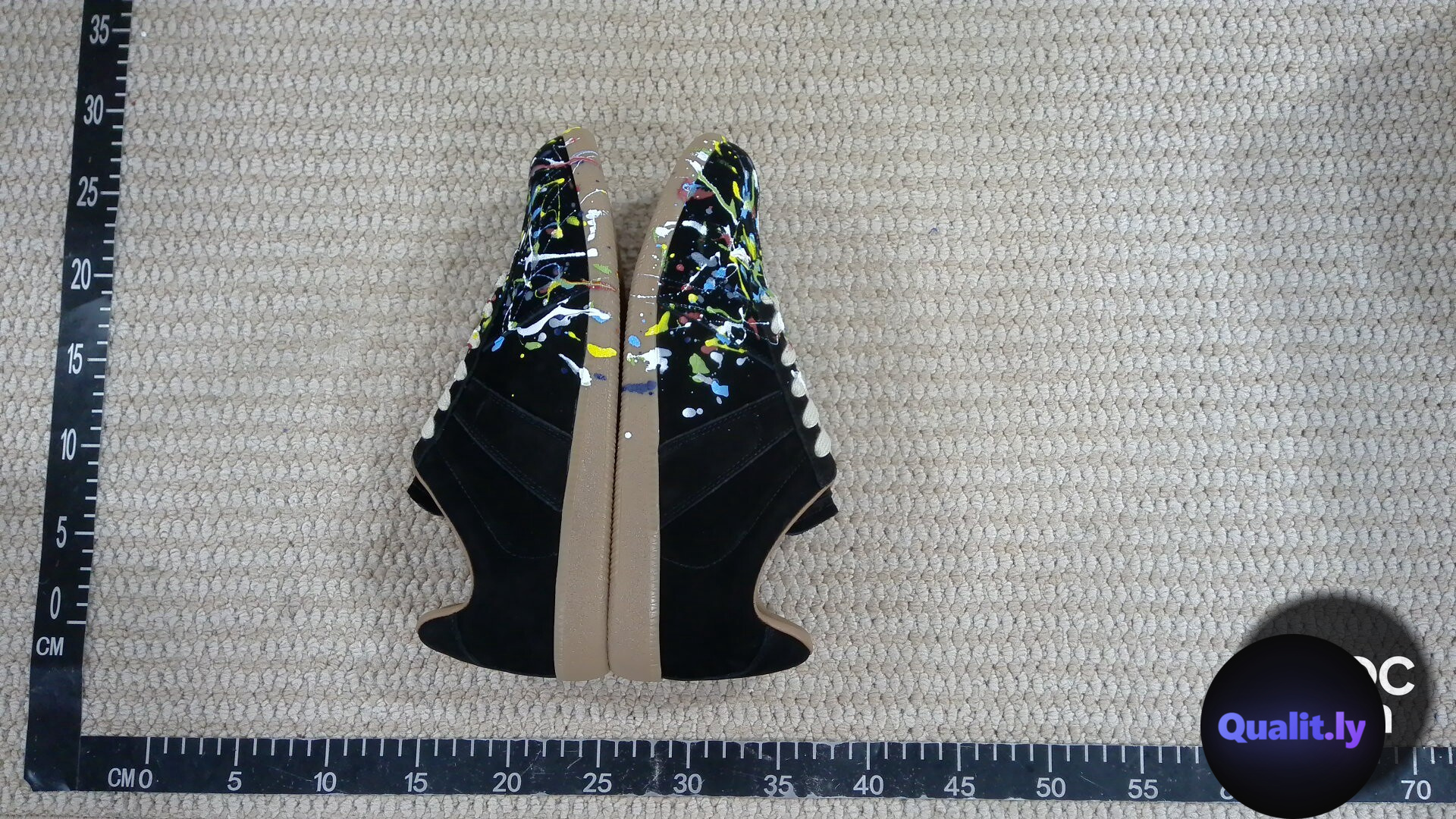 Maison Margiela Replica Sneakers Black Paint Splatter QC