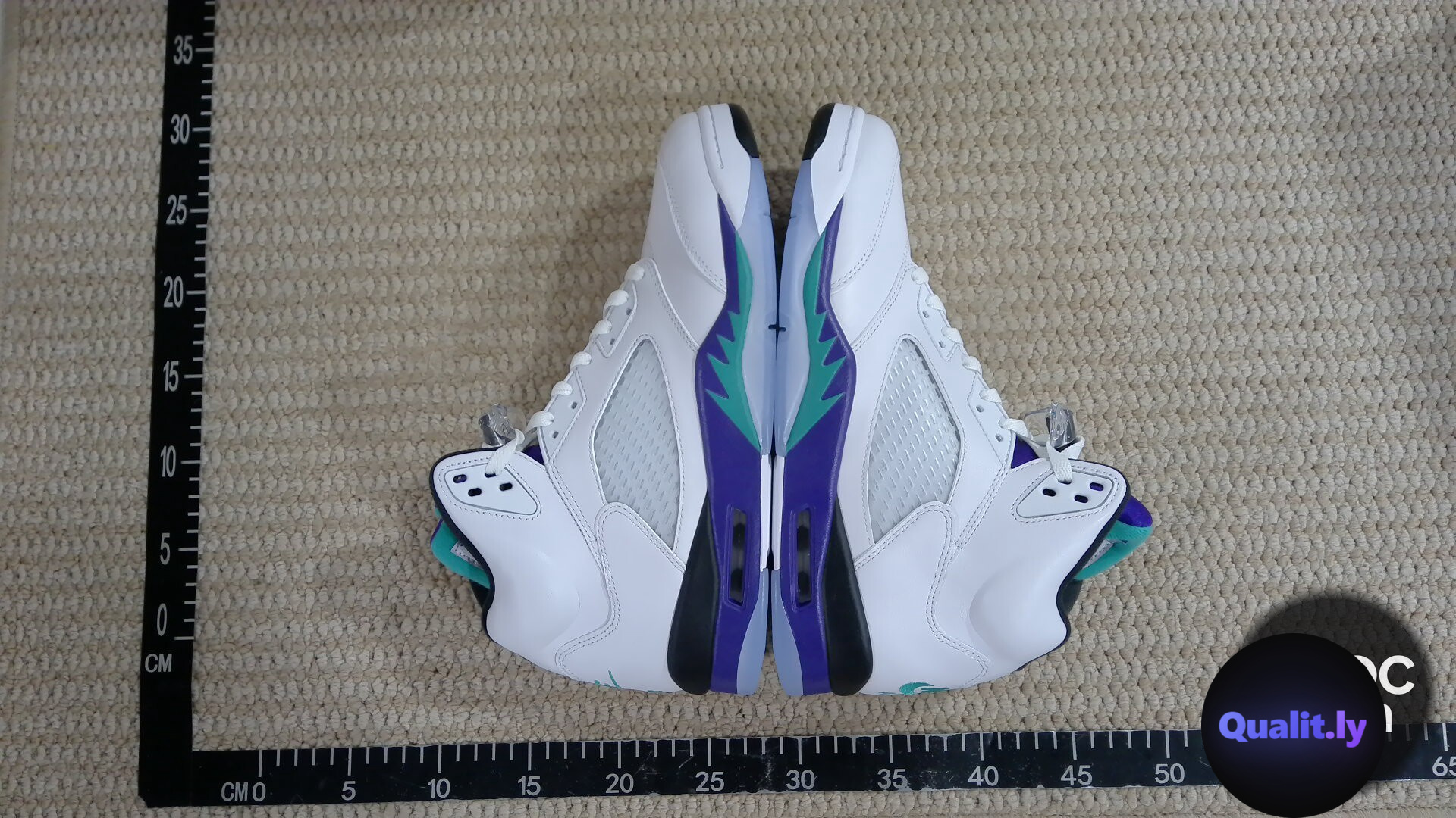 Nike Air Jordan 5 White Purple Teal QC
