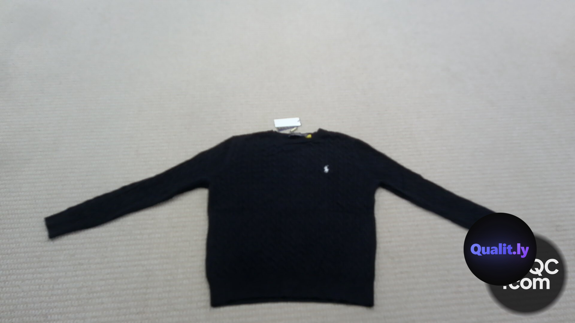 Polo Ralph Lauren Cable Knit Sweater Black QC