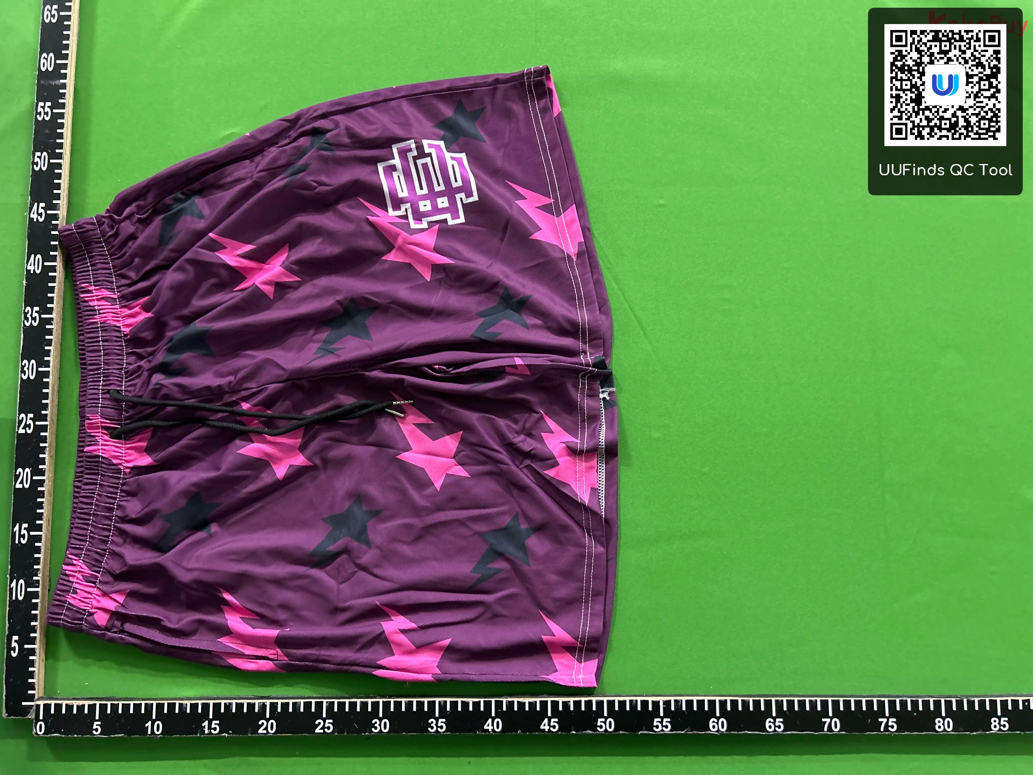 Men's Star Print Shorts Purple