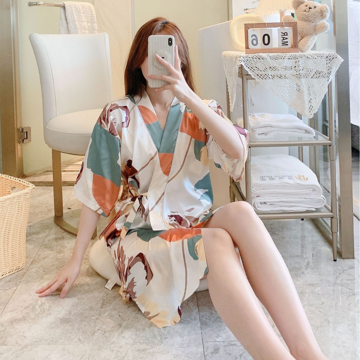 Mulberry silk nightgown women's silk spring and summer long seven-point sleeve sexy bathrobe pure desire home pajamas manufacturers wholesale