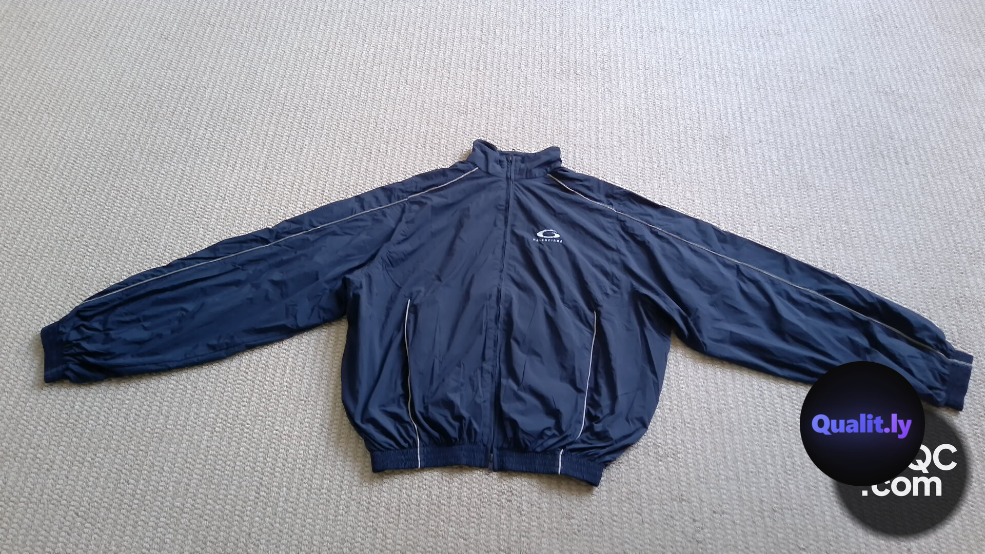 Balenciaga Navy Track Jacket QC