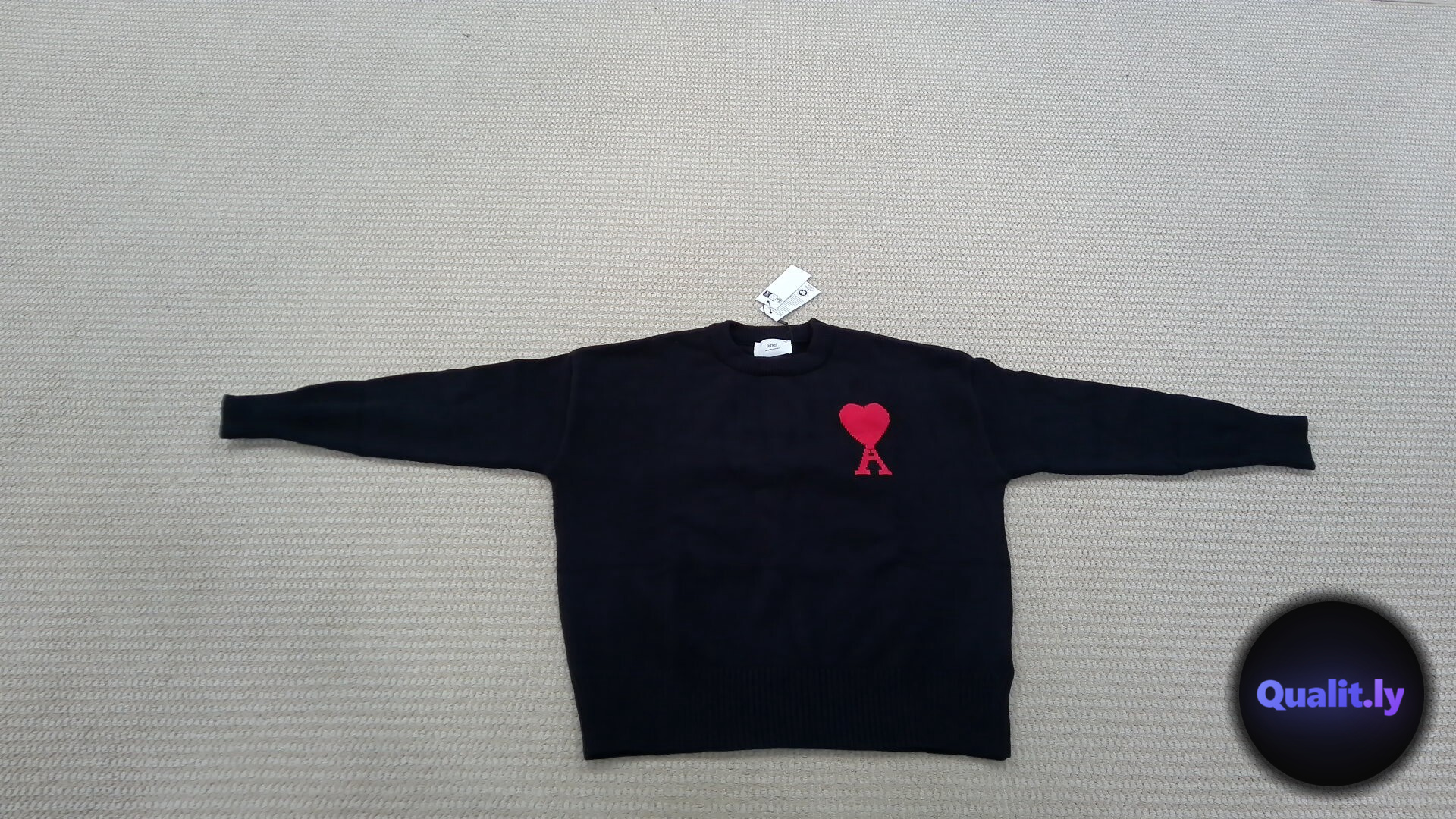 Ami Alexandre Mattiussi Black Heart Logo Sweater QC