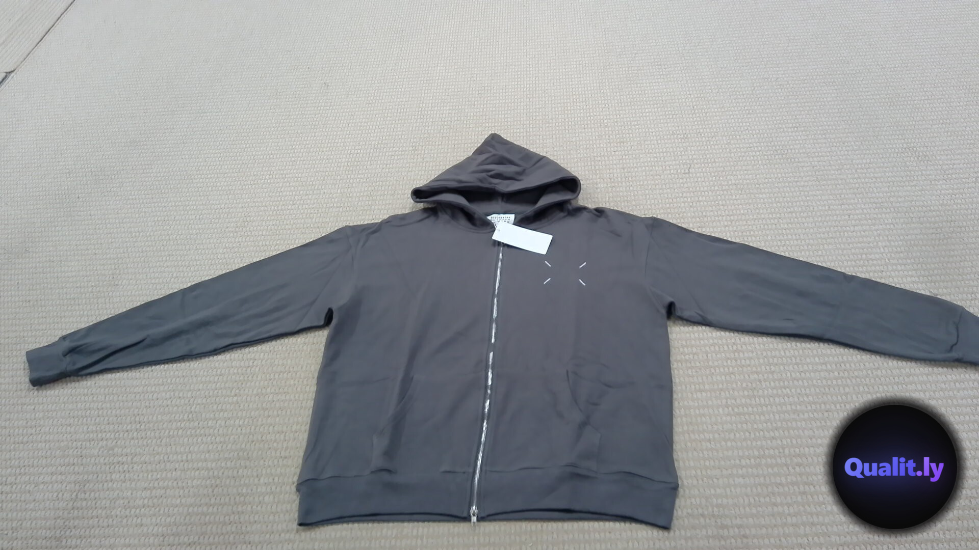 Maison Margiela Grey Zip Hoodie QC